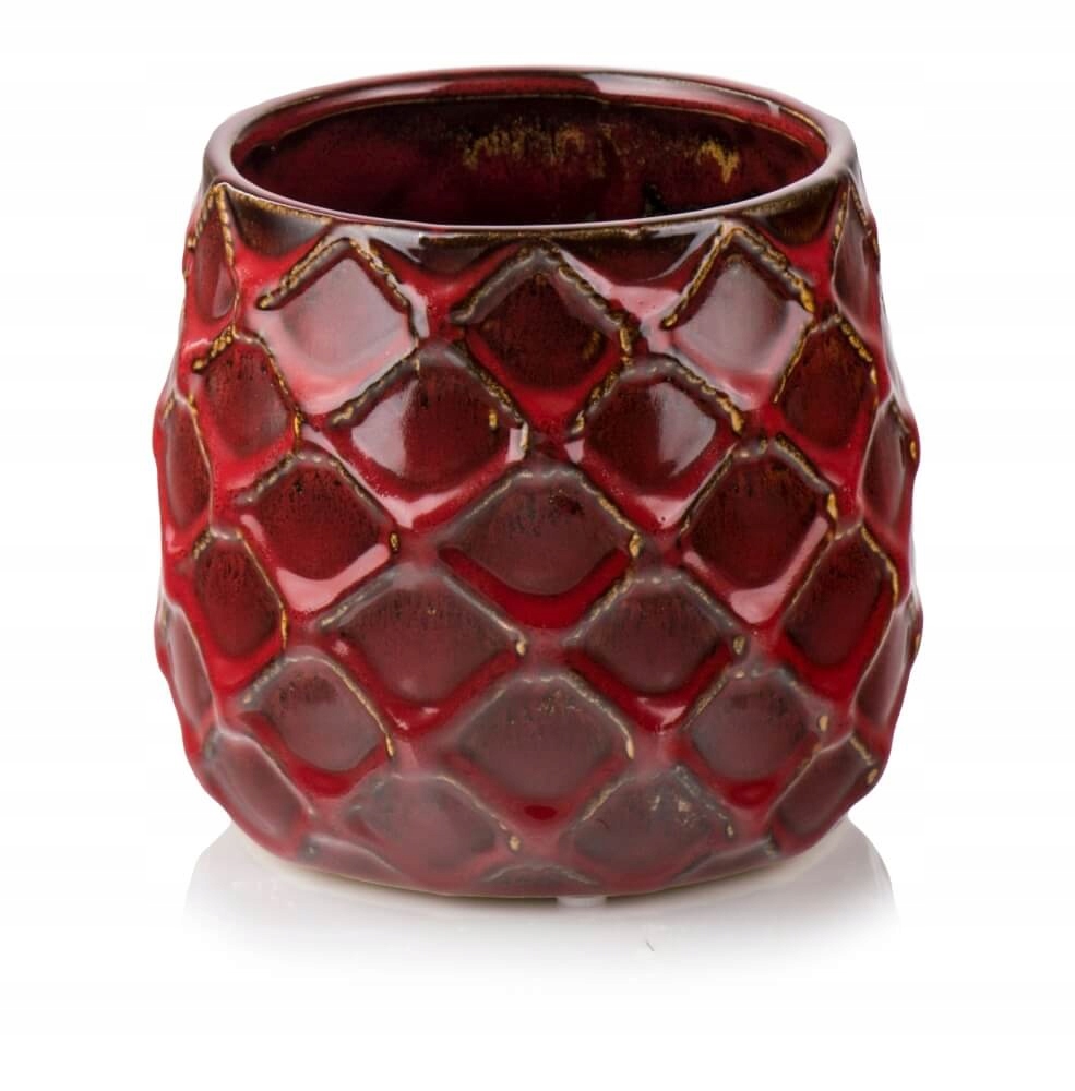 

Osłonka 15 x 15 cm ceramika odcienie czerwieni