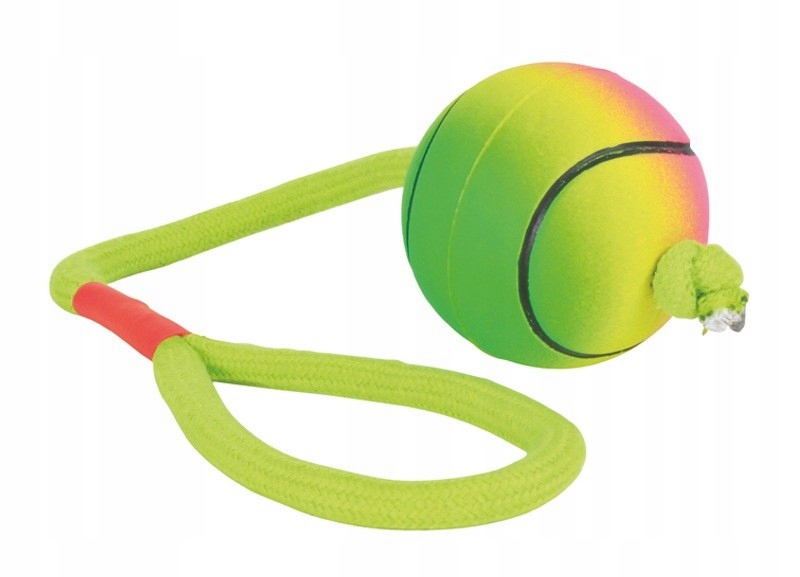 Levně Neonové míčky z měkké gumy na provázku, 24ks/op pr. 6 cm/30 cm