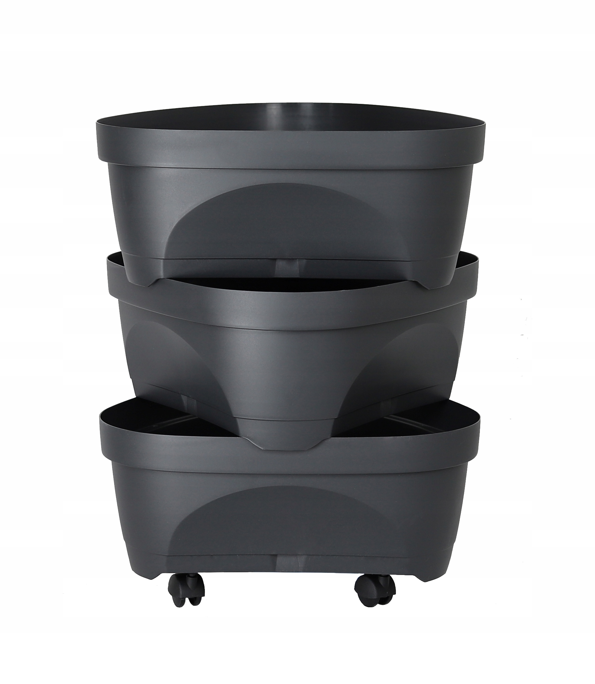 

Donica kaskadowa na kółkach 3 szt antracyt