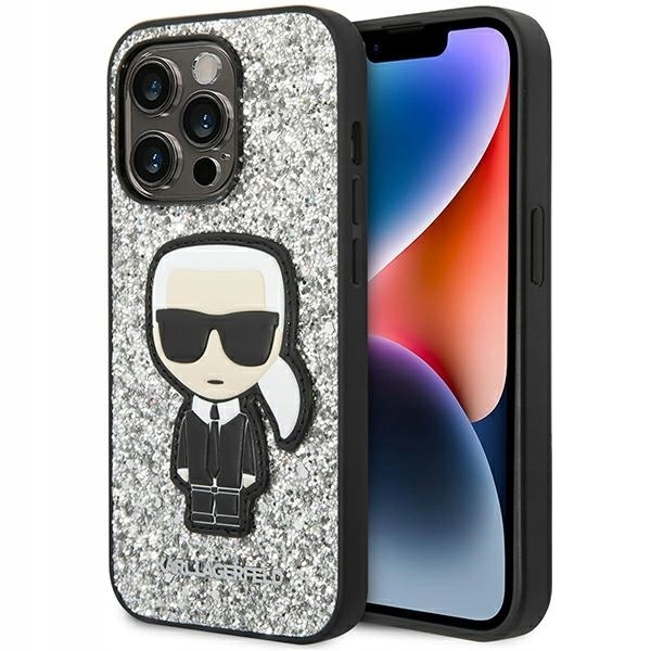 Třpytivý kryt Karl Lagerfeld obal iPhone 14 Pro Max