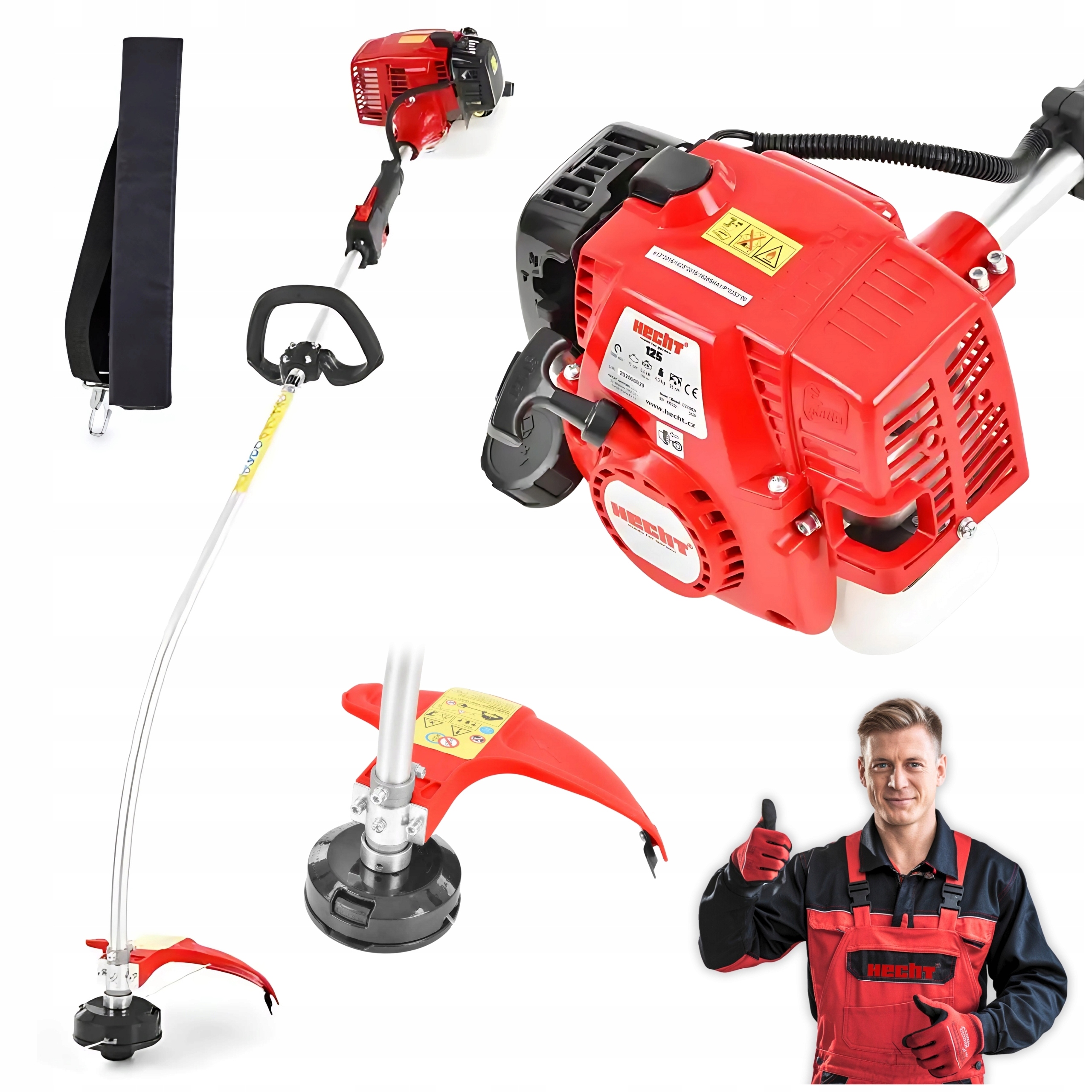 Podkaszarka Wykaszarka Kosa Spalinowa Hecht 125 Moc 0,8KM Niska Waga 4,3KG