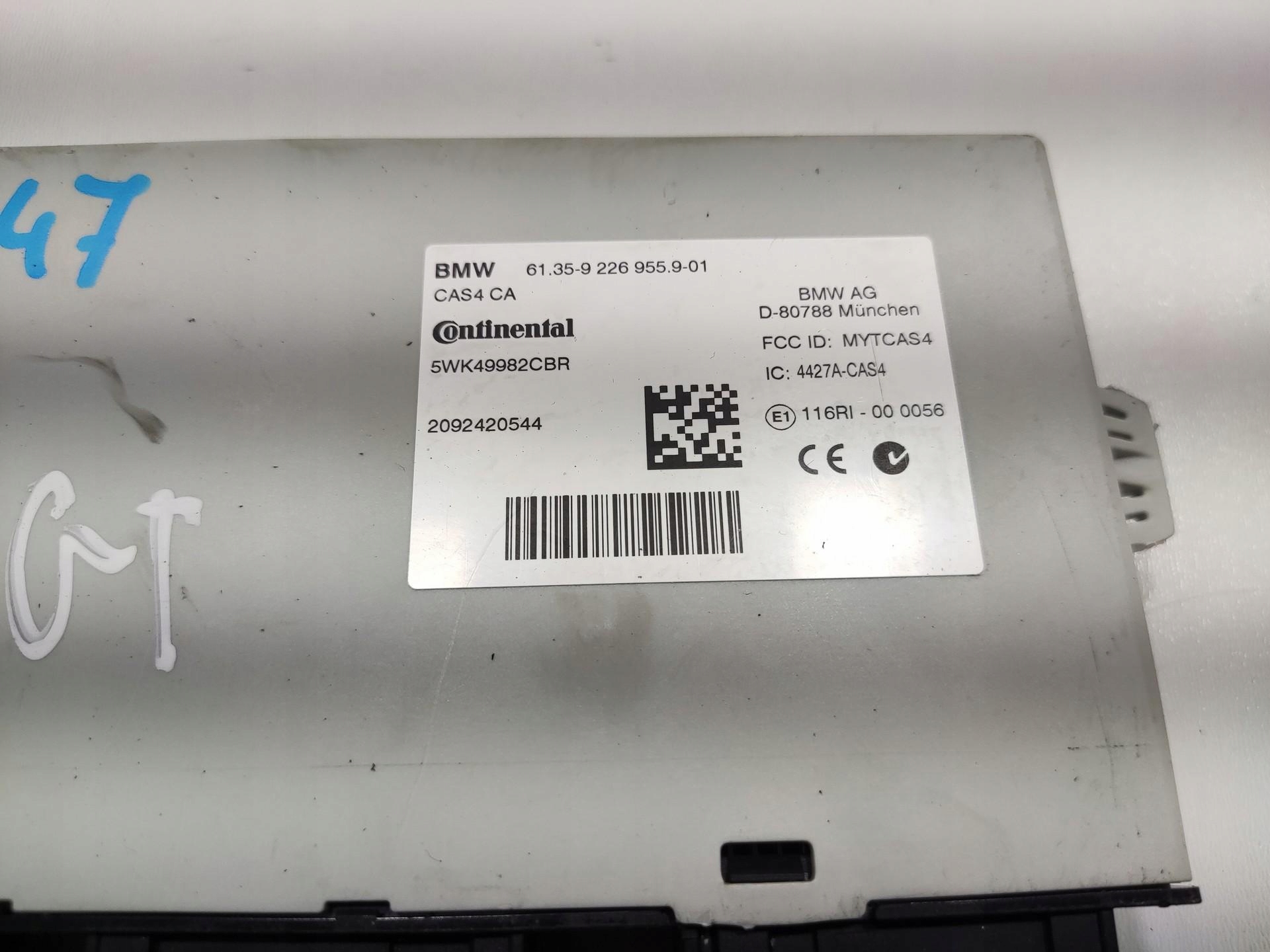 module control unit CAS BMW 5 GT F07 2009-2013 9226955