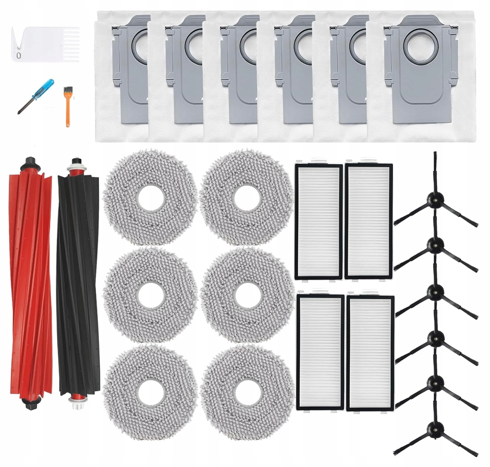 Duży Zestaw Akcesoriów Do Roborock Qrevo Master Q Revo Mopy Worki 25el