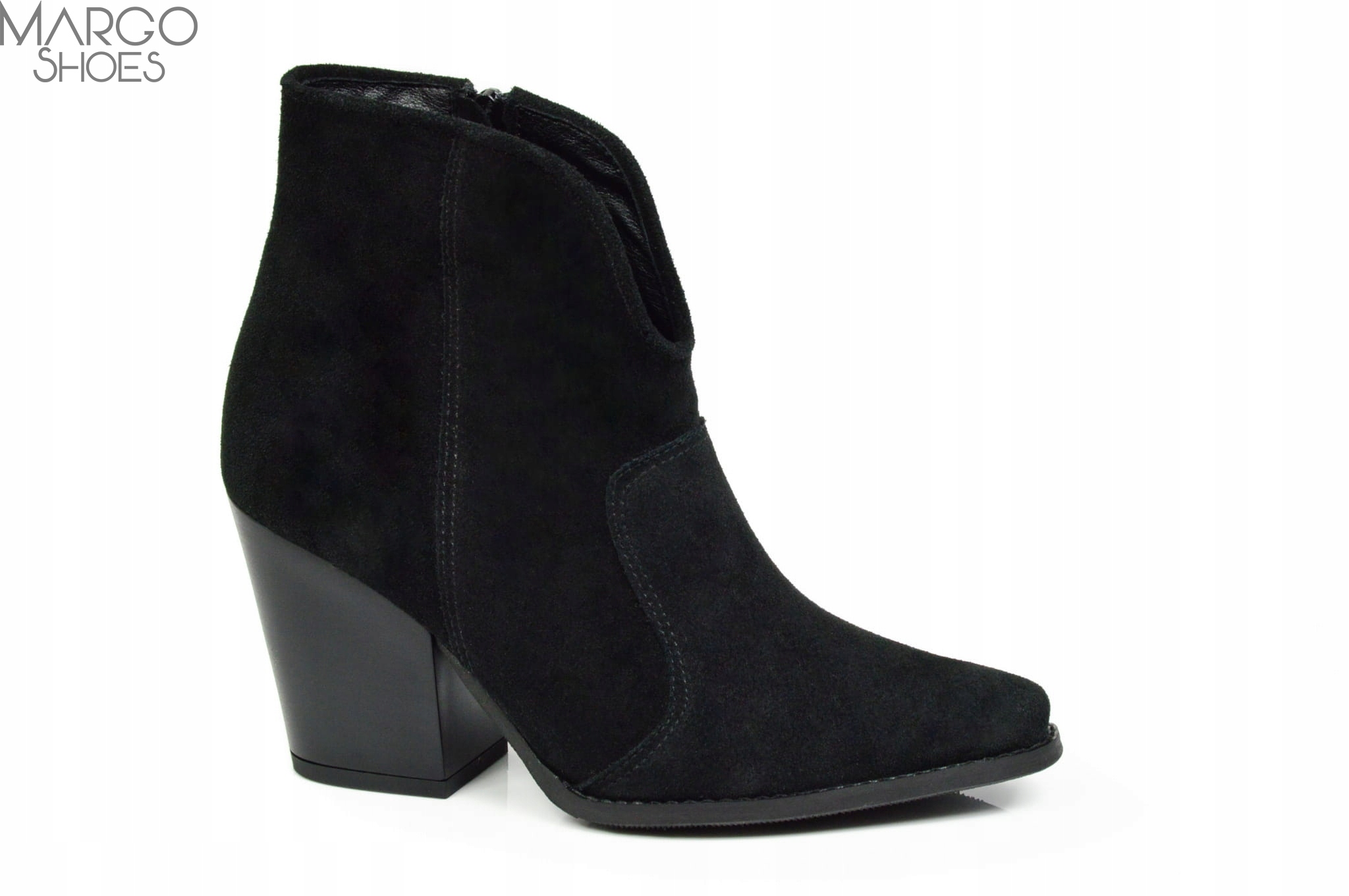 černé kotníkové boty kovbojské boty dámské kožené boty na podpatku nové R.Polański 41