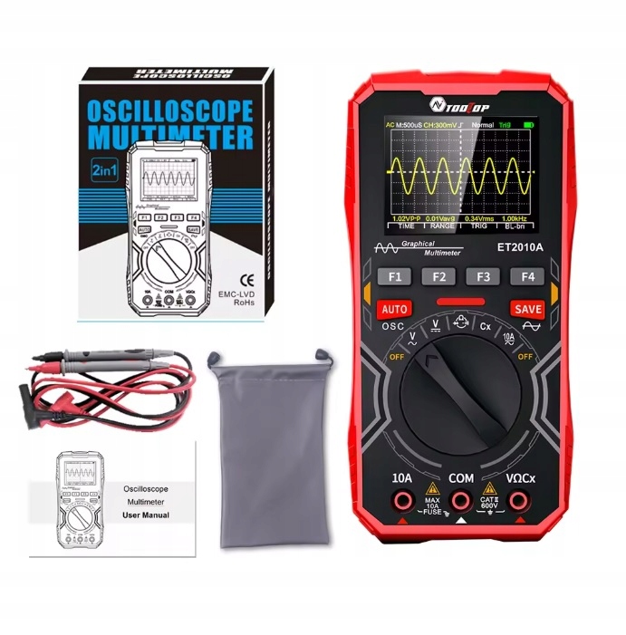 Multimetr 2 v 1 Osciloskop Měřič S Osciloskopem 1MHz