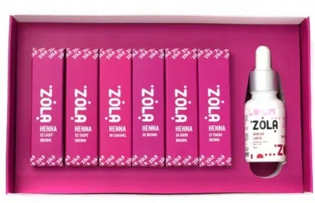 Henna na obočí a řasy Zola Brow Box 5 g. sada
