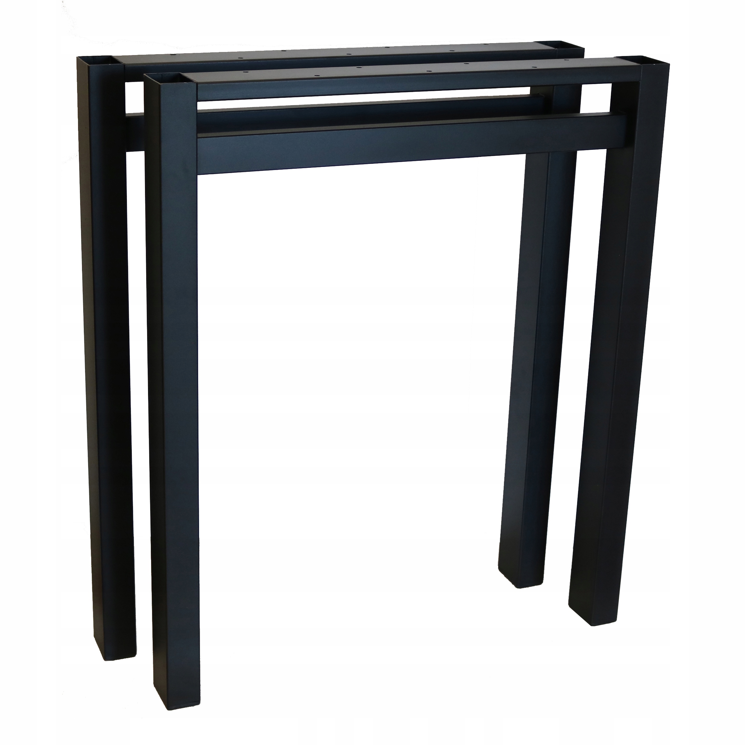 Kovové nohy A pro stůl Loft Industrial černé 60x72 cm Profil 6x4 cm 2 ks
