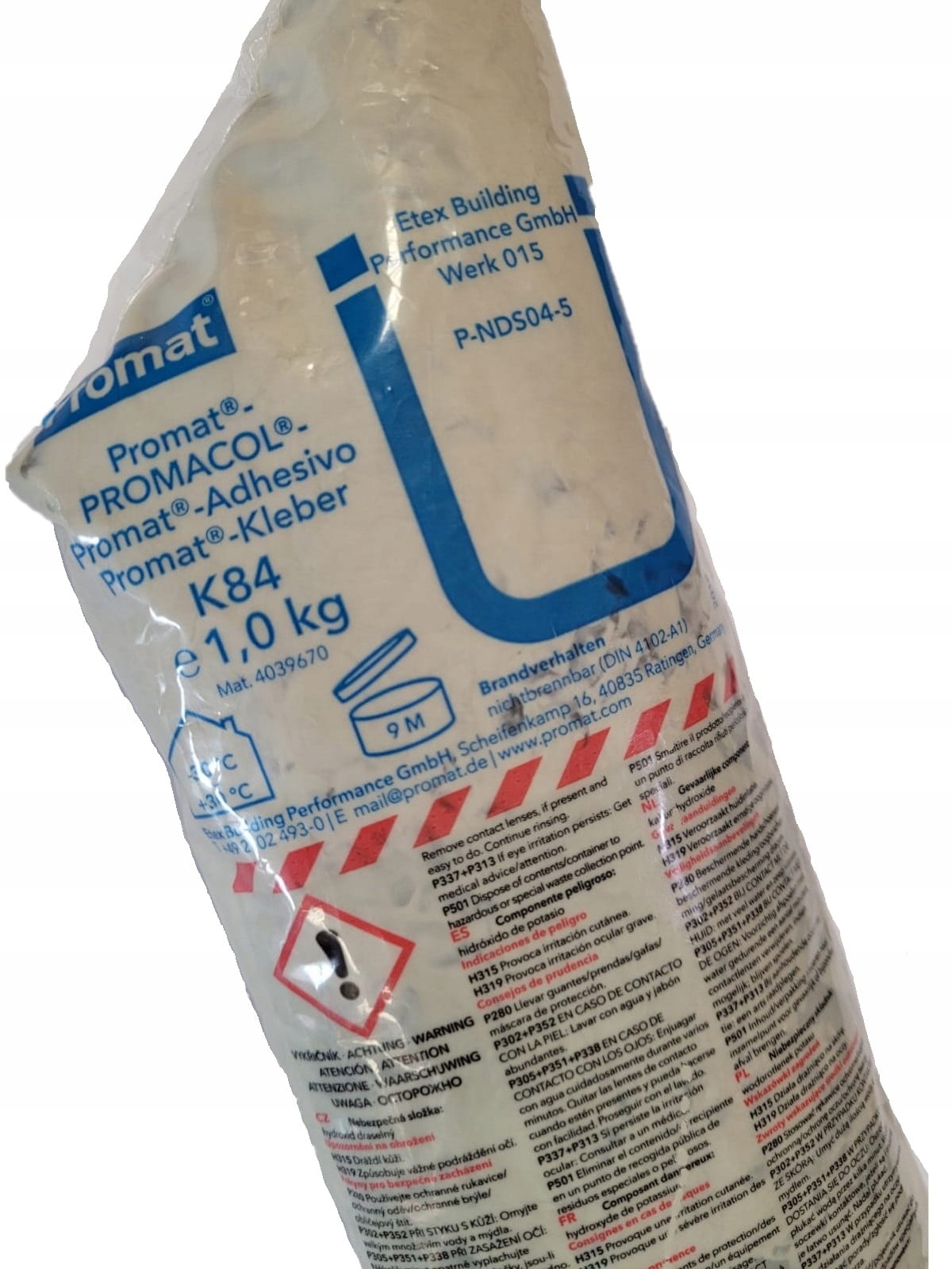 KLEJ OGNIOODPORNY DO PŁYT KOMINKOWYCH PROMAT 1 KG Stan opakowania oryginalne