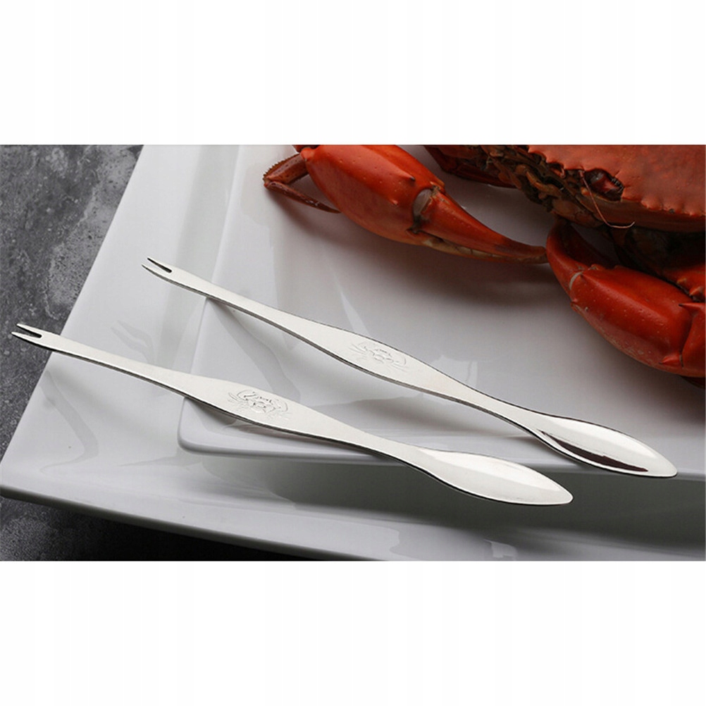 widelec Owoce Morza Krab Homar Stal nierdzewna Linia 01