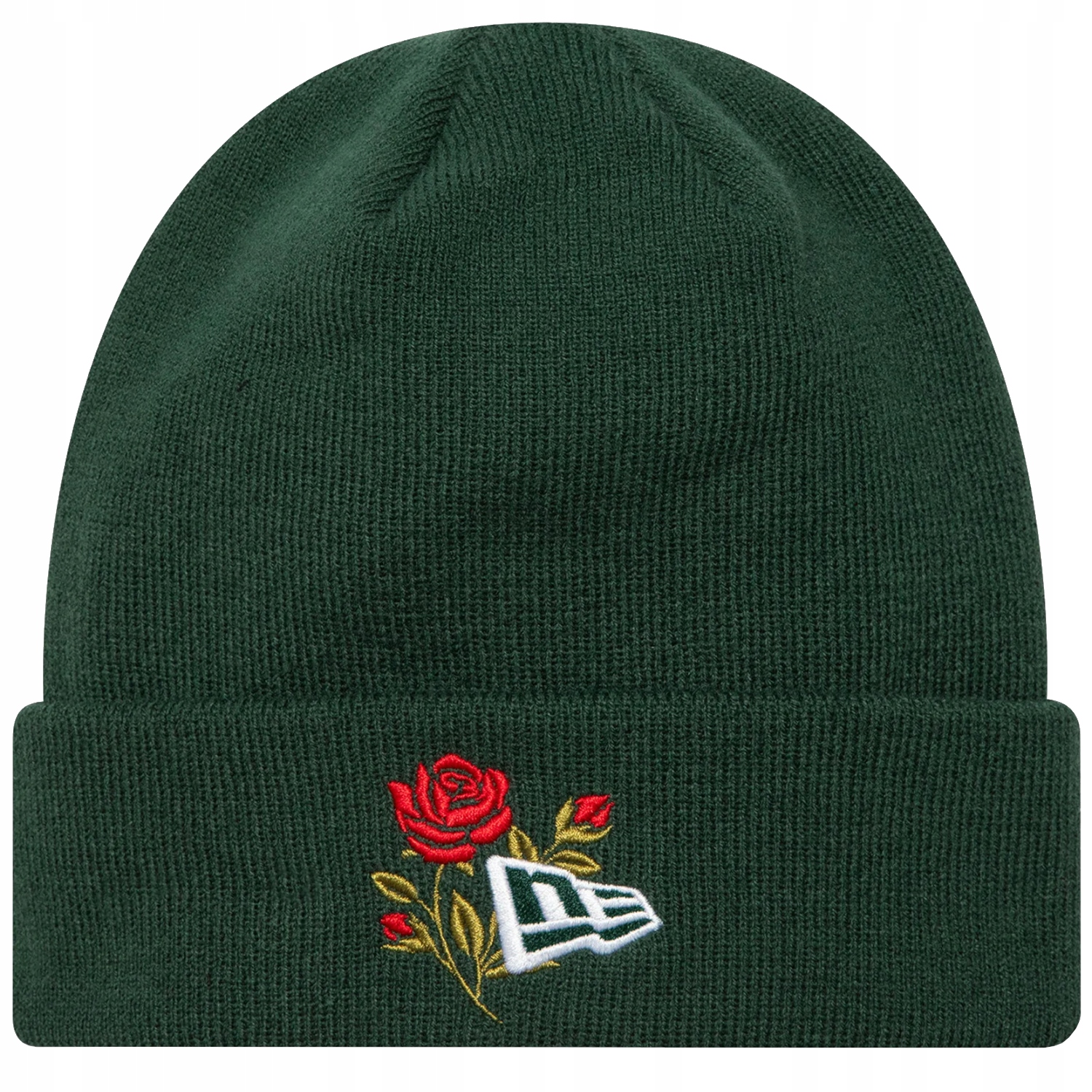 New Era Rose Icon Cuff Knit Beanie Hat [osfm] Čepice Unisex Akryl Zelená