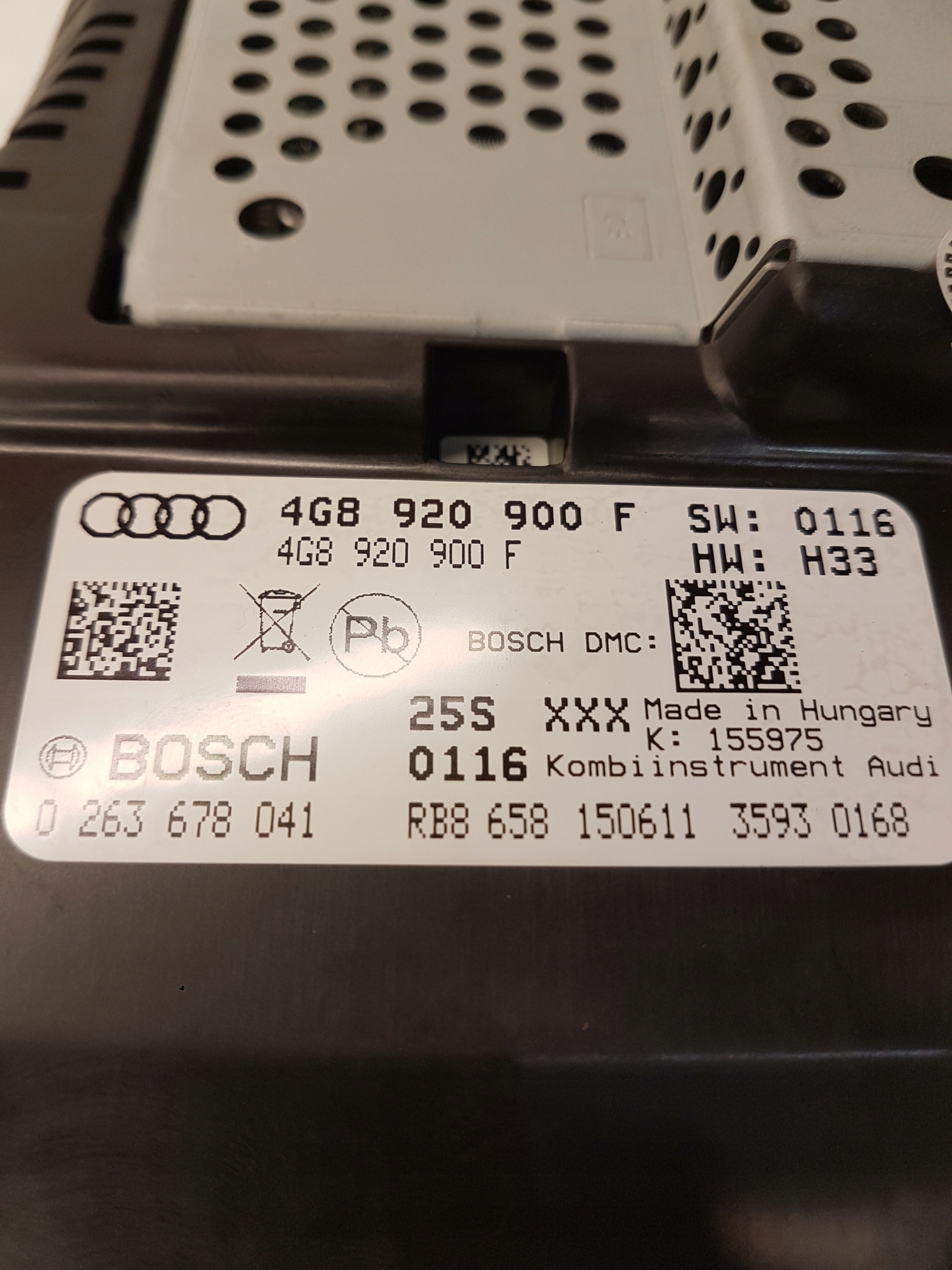 dials dials AUDI A6 C7 3.0 TDI 4G8920900F