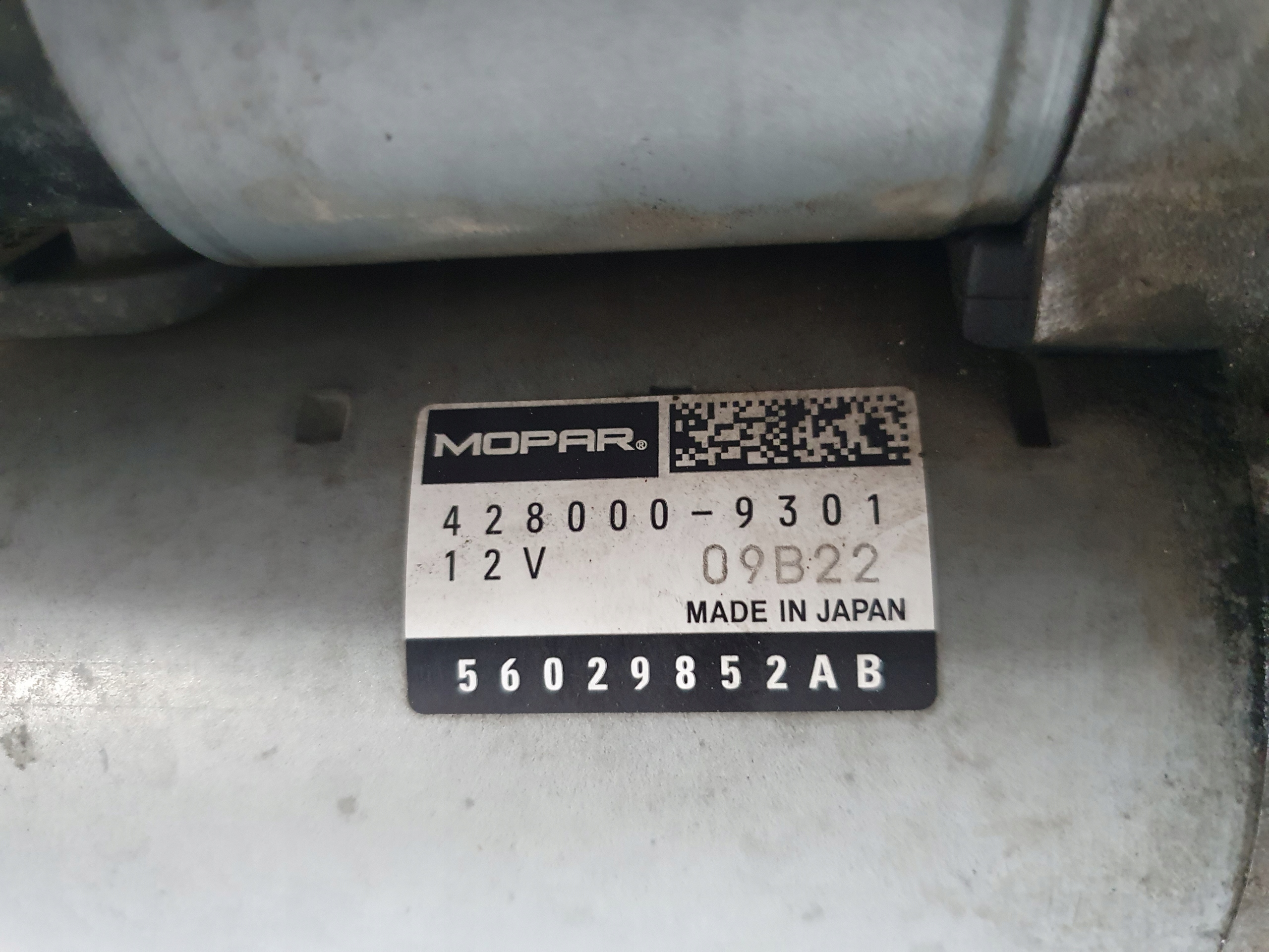 DODGE CHARGER 2015- 3.6 starter 56029852AB
