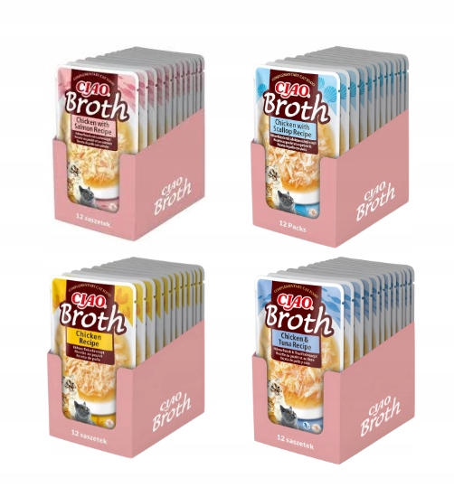 Levně Inaba Cat Ciao Broth Sada 4 Příchutí 4x12 sáčků