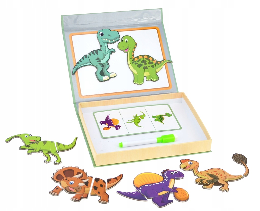 UKŁADANKA TABLICA MAGNETYCZNA PUZZLE DINOZAURY Marka HH Poland