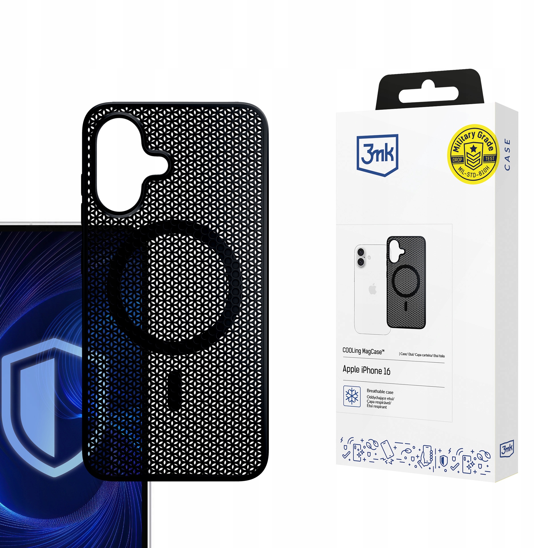 Etui 3mk COOLing MagCase na Apple iPhone 16 Plus czarne 3mk Protection