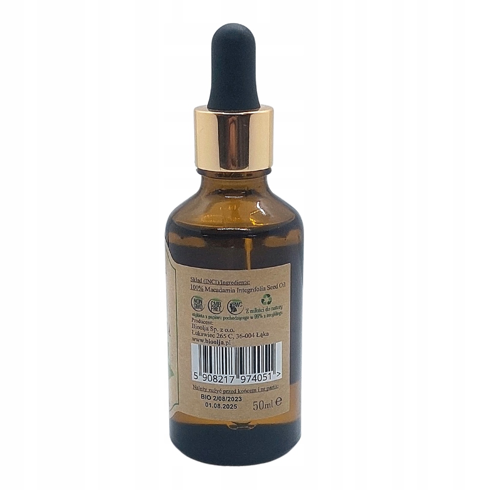BioOlja Macadamia 50 ml olejek do twarzy i ciała Typ skóry Do wszystkich typów skóry