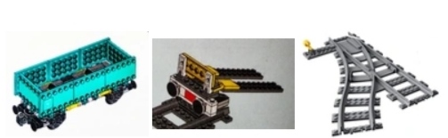 

Lego 60336 otwarty wagon zakończenie toru rampa