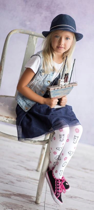 

Knittex Rajstopy Little białe wiskoza 86-92 3D