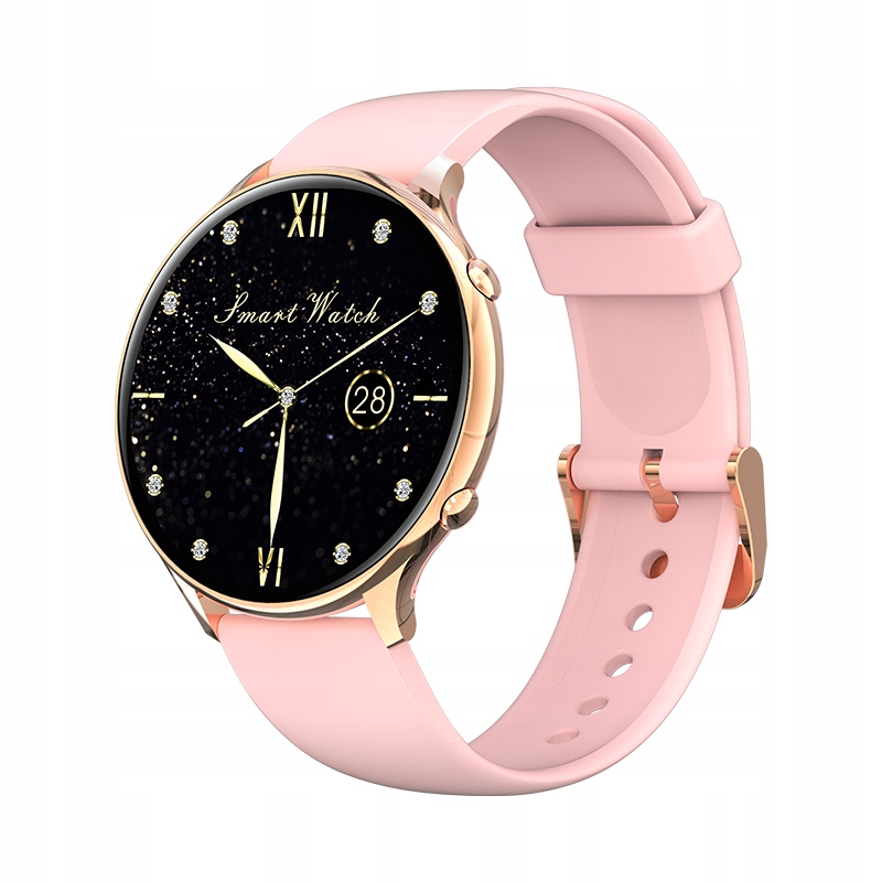 ELEGANCKI SmartWatch DAMSKi PL 320x240 180mah złot Złącza brak