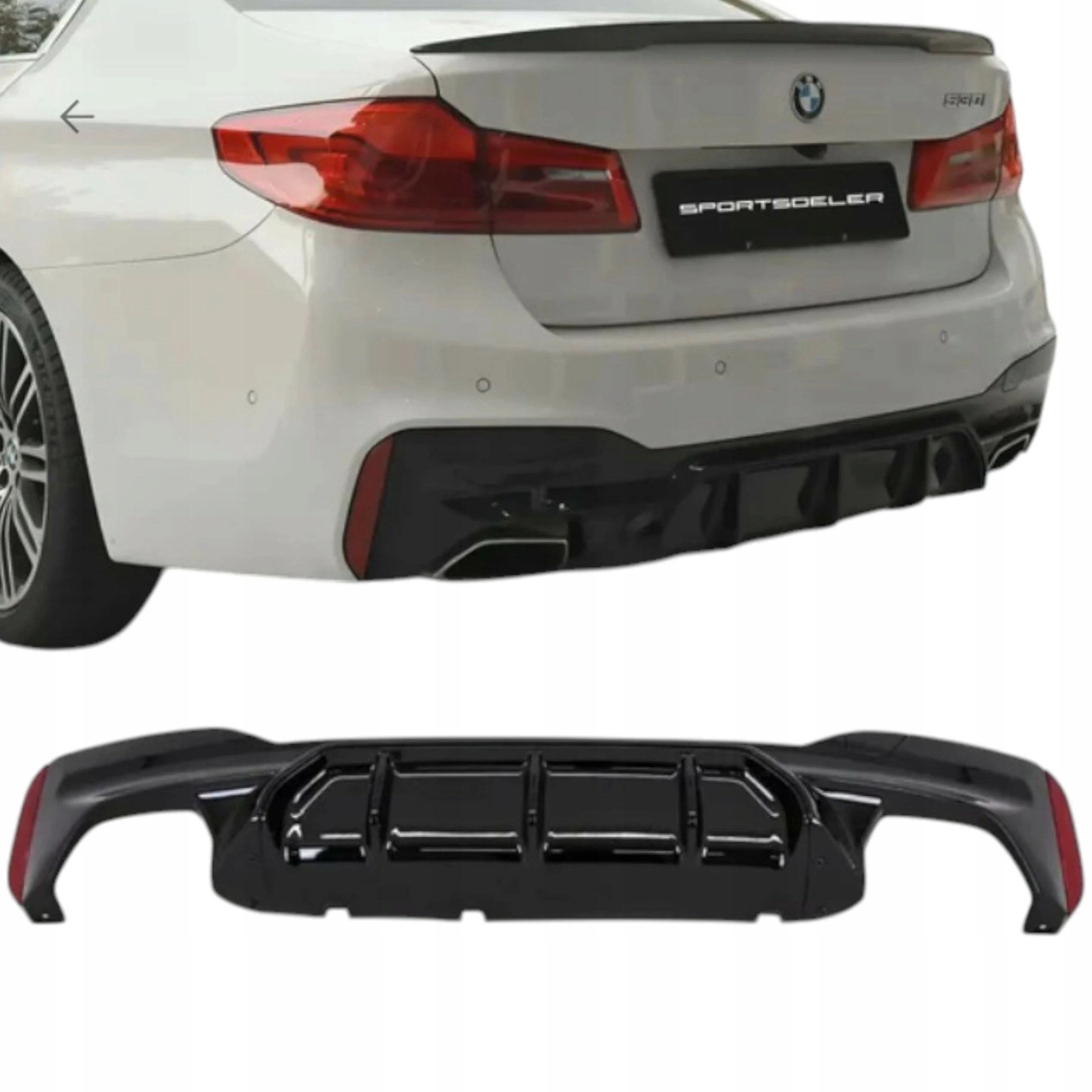 Difuzér spoiler nárazníku zadní krytka Bmw 5 G30 G31 17-23