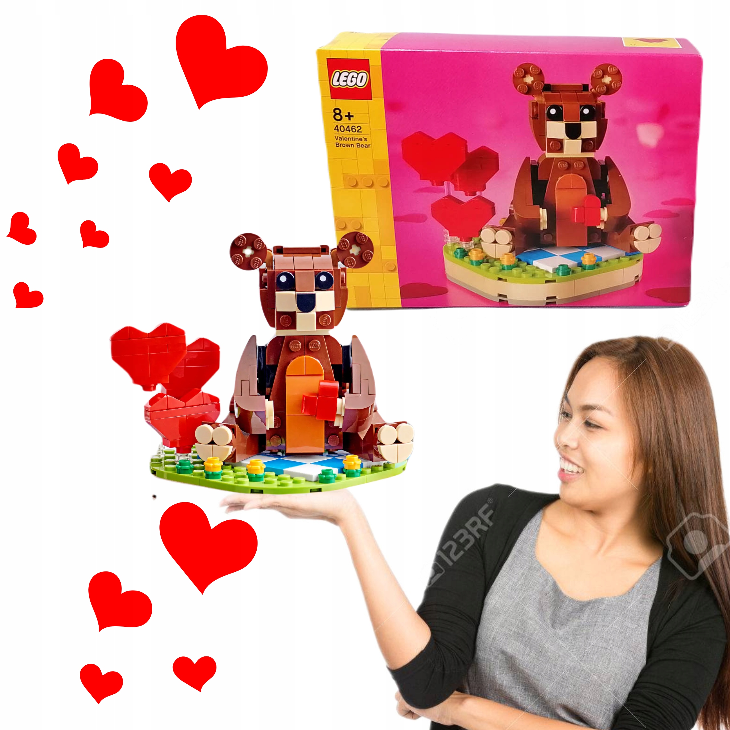 Фото - Конструктор Mis Walentynkowy Niedźwiadek Miś Lego Romantyczny na Walentynki! 40462 