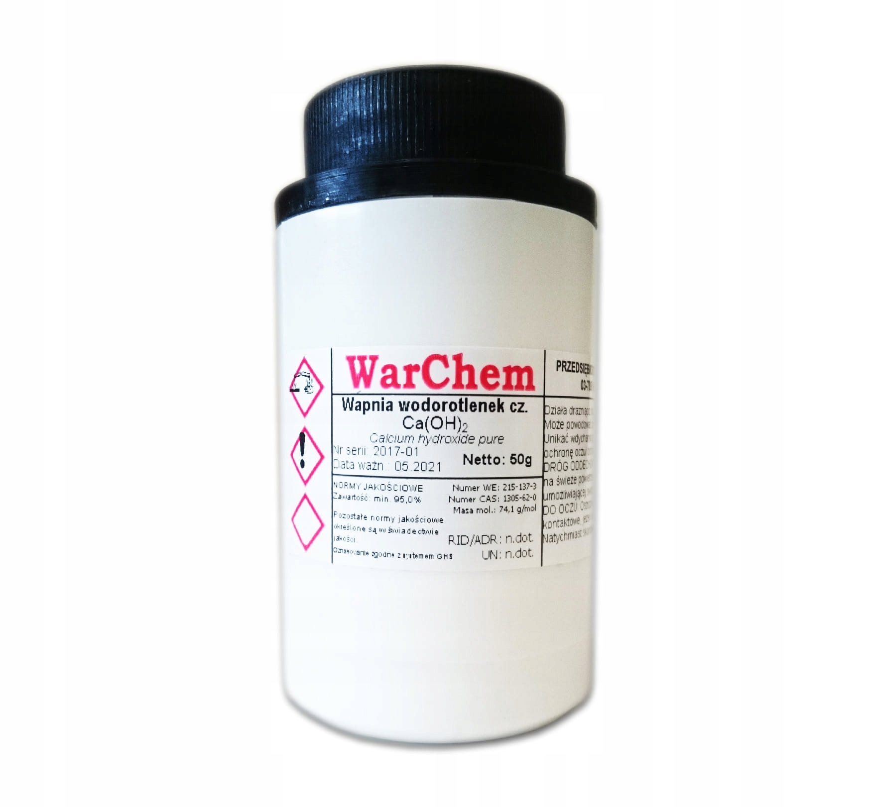 

Wodorotlenek Wapnia czysty 50g Warchem