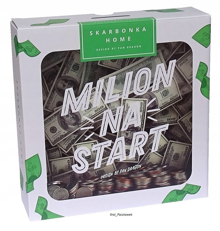 Zábavná Transparentní Skabonka Ideální jako Dárek s nápisem Milion Na Start