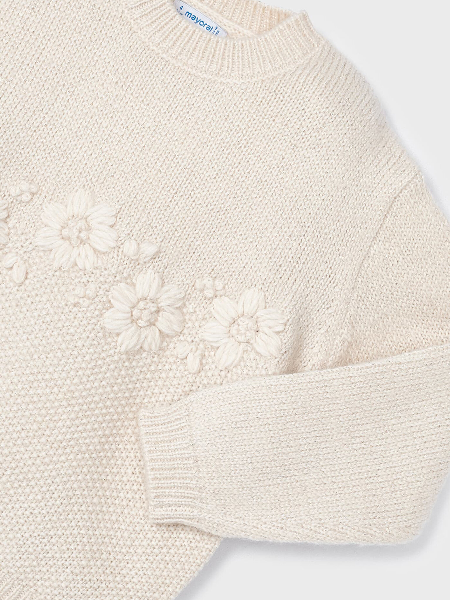 Mayoral Sweter 4.301 Écru Regular Fit Marka Mayoral