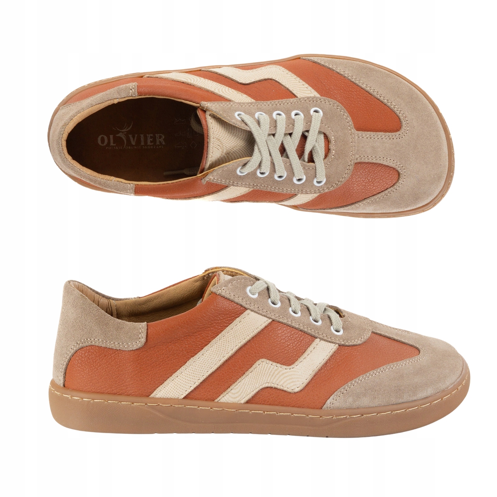 Dámské kožené barefootové boty Olivier Eliza červené 38