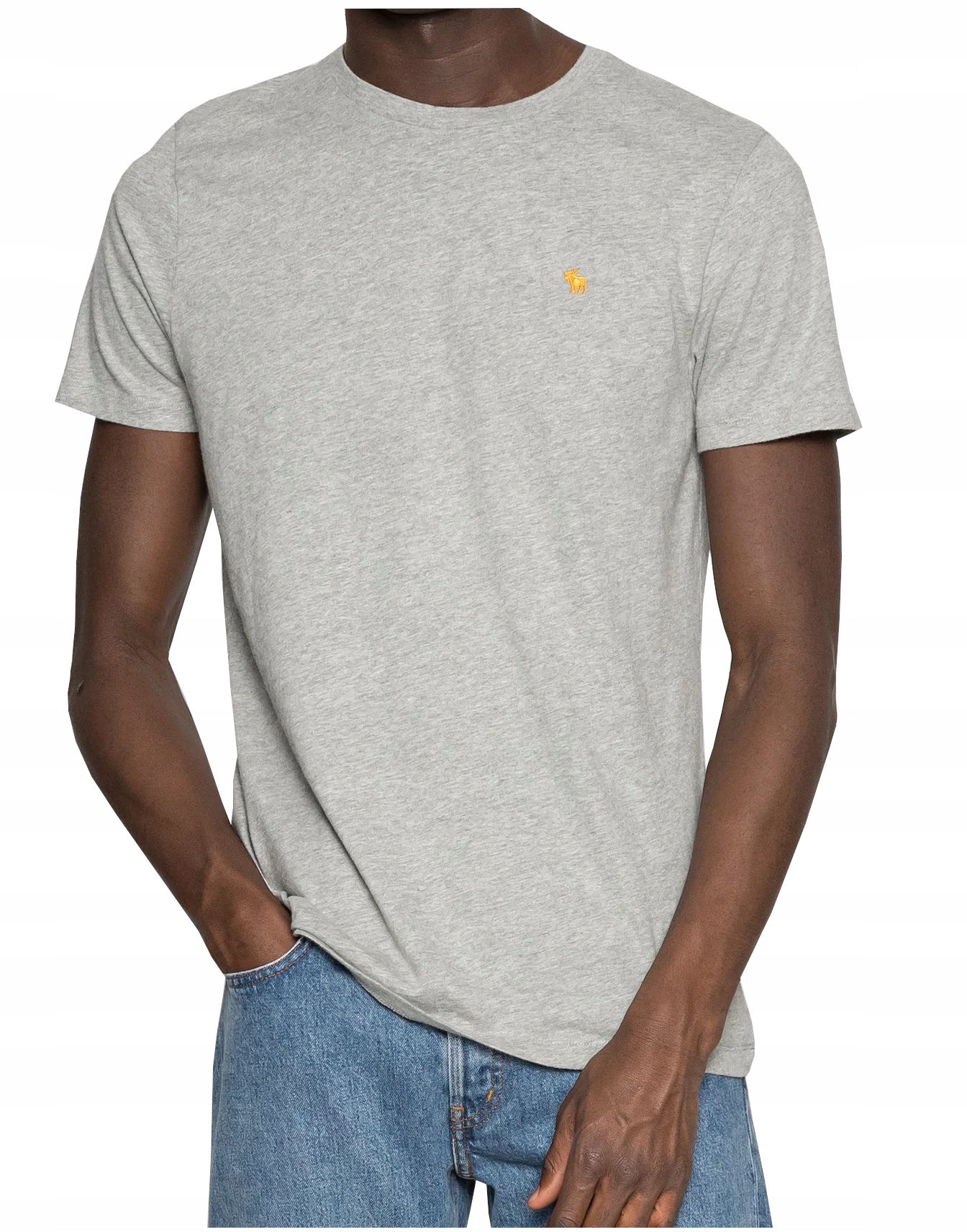 

Abercrombie Fitch Szary T-Shirt Orange Logo XXL