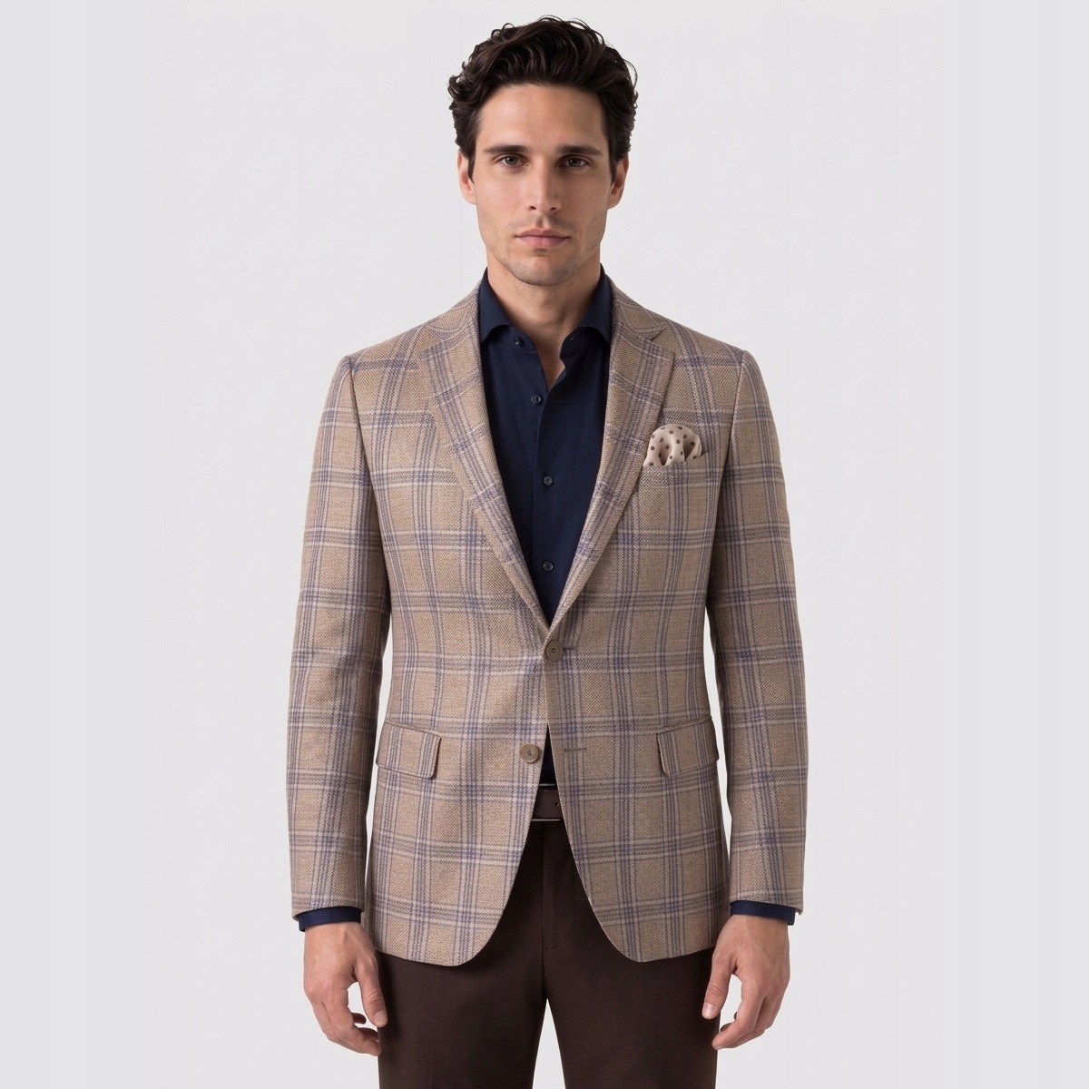 Hnědá sako bunda Slim Fit Pako Lorente vel