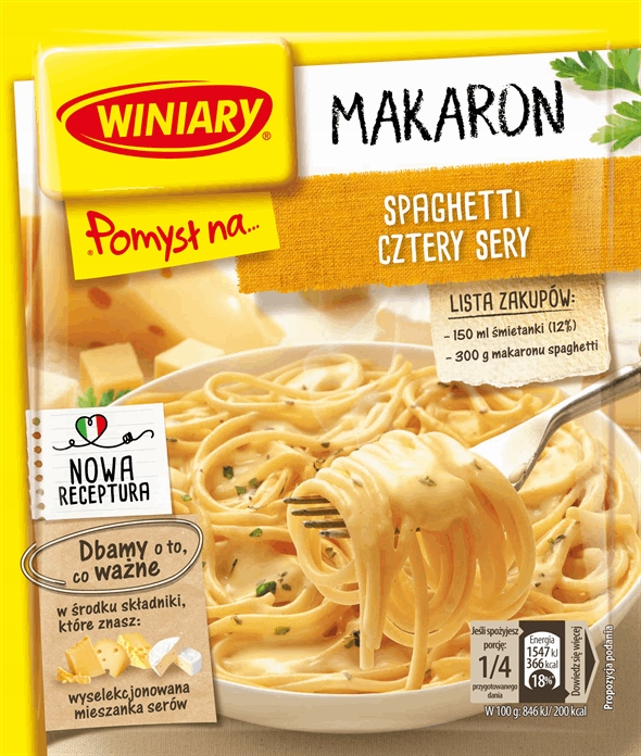 WINIARY POMYSŁ NA SPAGHETTI CZTERY SERY