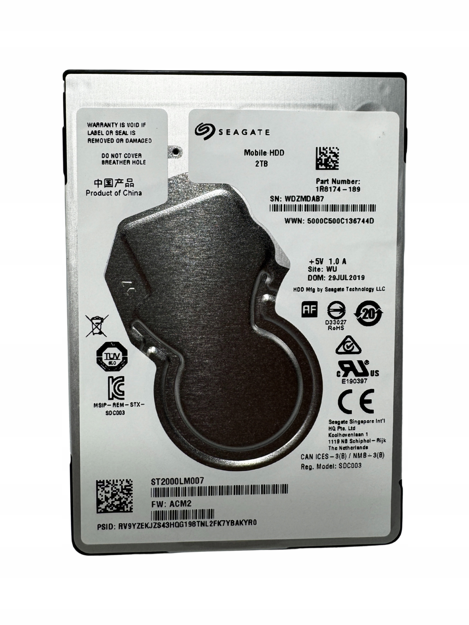 Pevný disk HDD Seagate 2TB SATA 5400 128MB ST2000LM007 1R8174