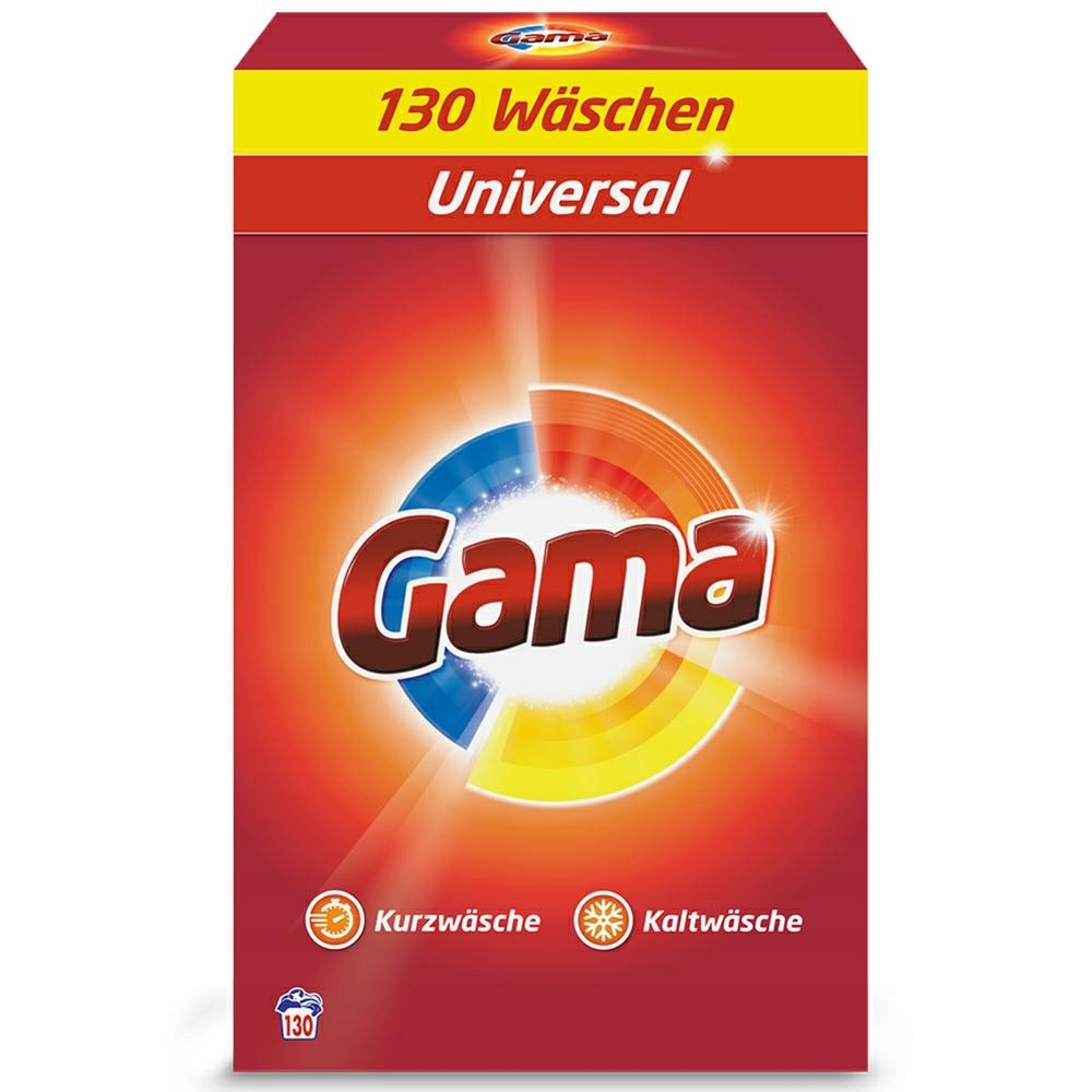 Levně Gama Prášek na praní 130 praní 7,8 kg