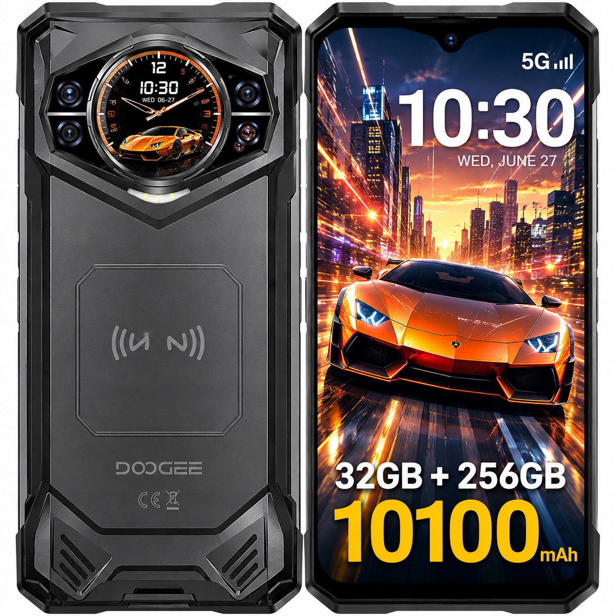 Odolný smartfón 5G Doogee S200X Android 10100mAh 32+512GB 6,72'' IP69/NFC