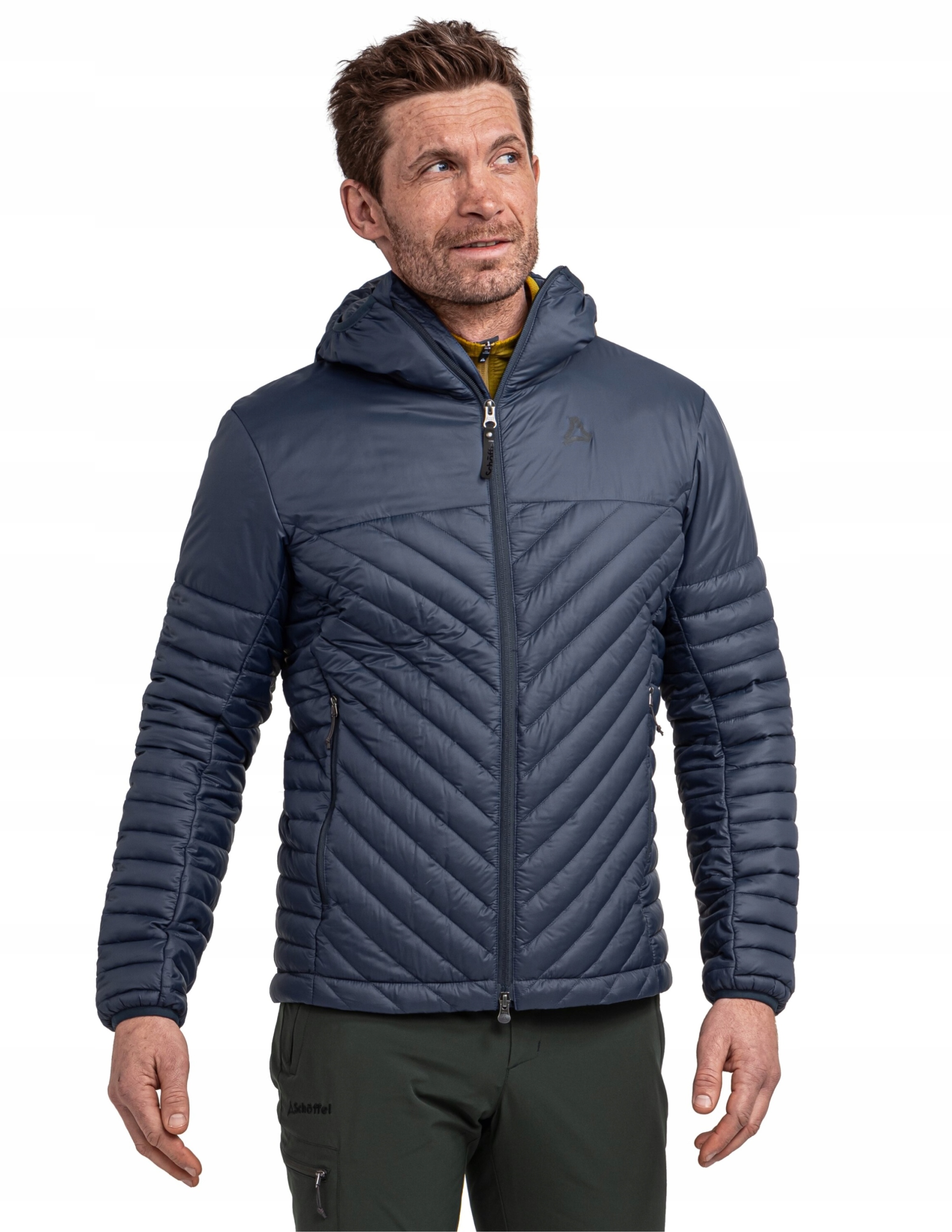 Pánská péřová bunda Primaloft Schöffel Cascata Granátová 56