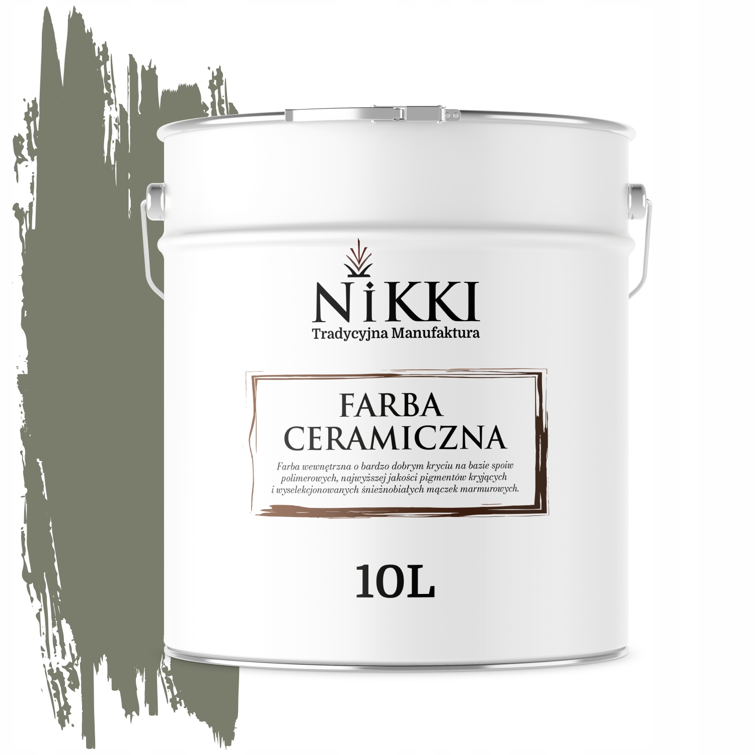 Keramická Stropná Farba Khaki Tmavá H1720 Hlboká Matná Na Steny 10 L