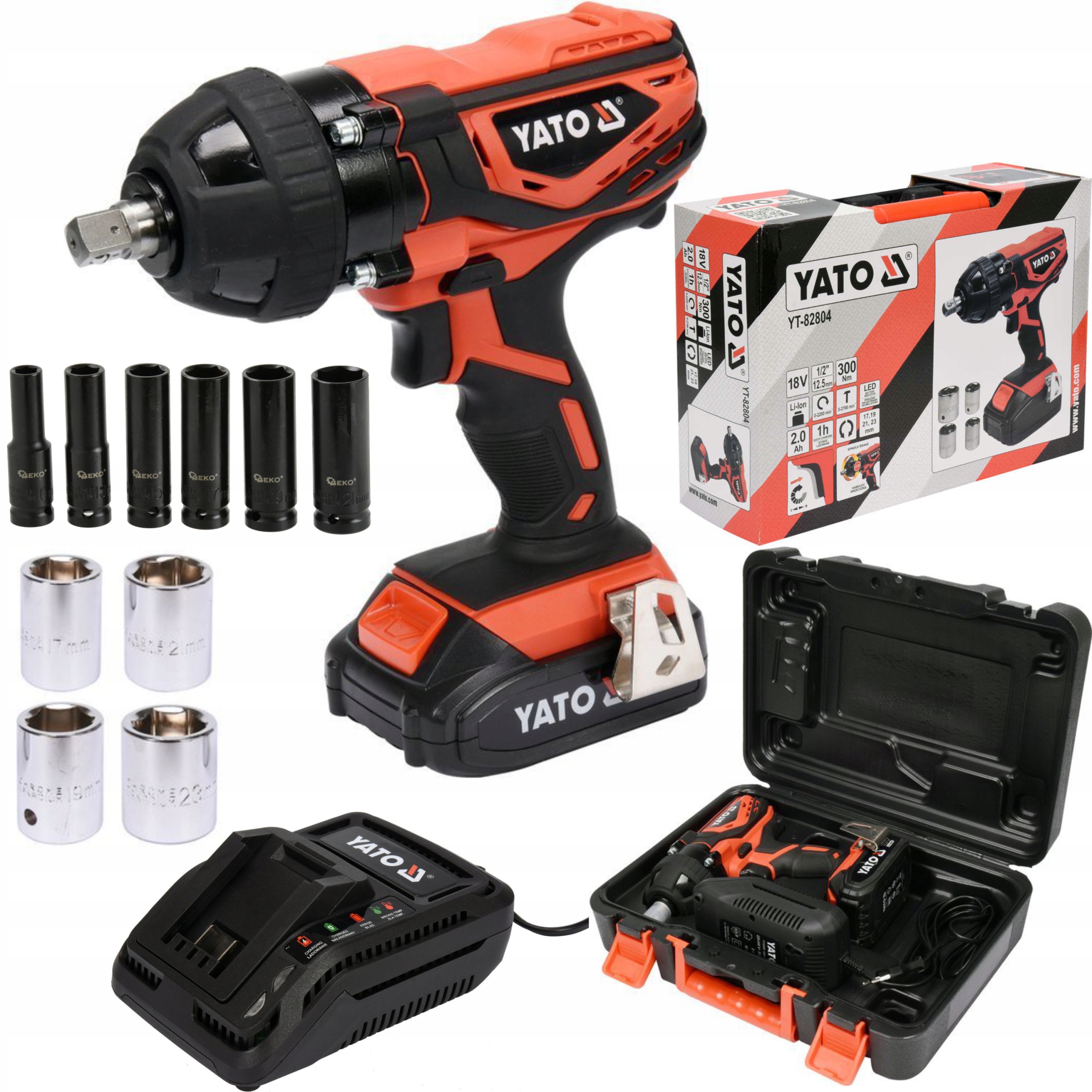 

Yato Klucz Udarowy Aku 18V 2Ah YT-82804 1/2 +10nas