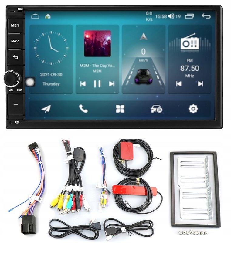 Radio Gps Android Octa Core 4+64GB WiFI Bt Sim