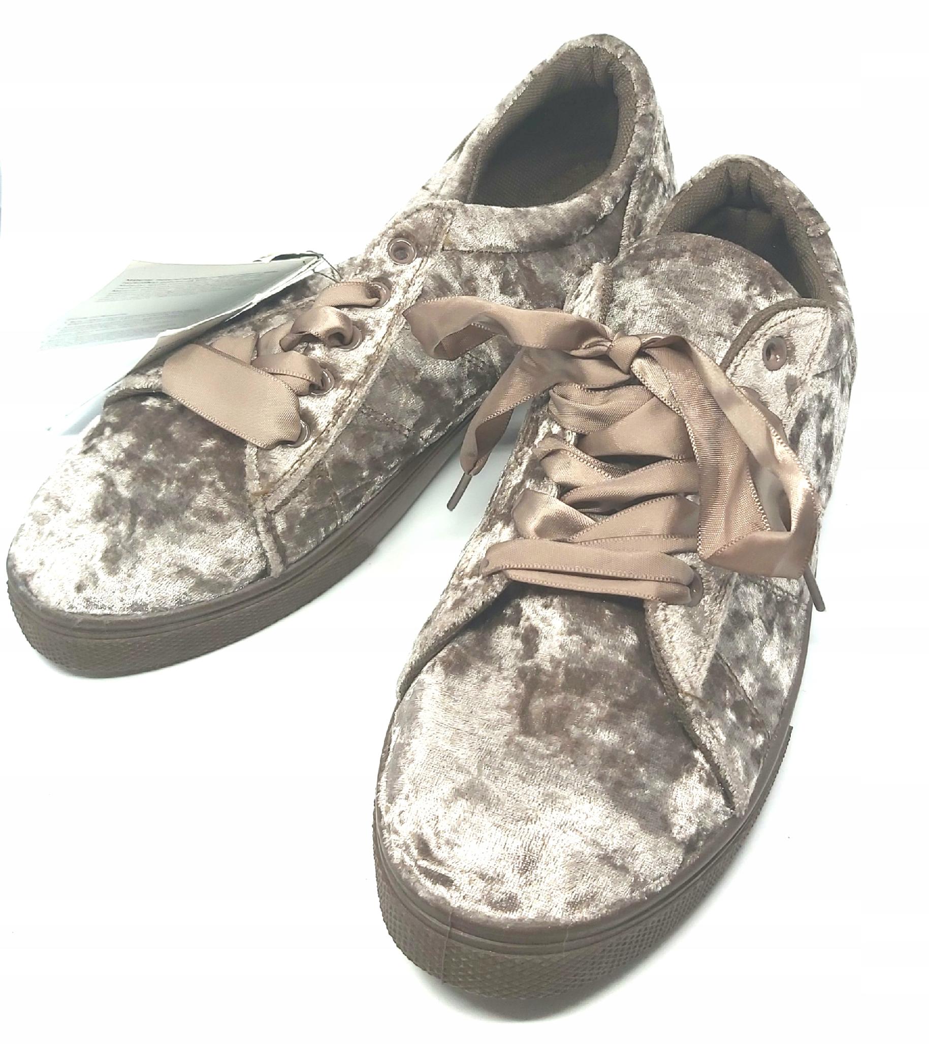 

Tenisówki damskie trampki welurowe sznurowane 39