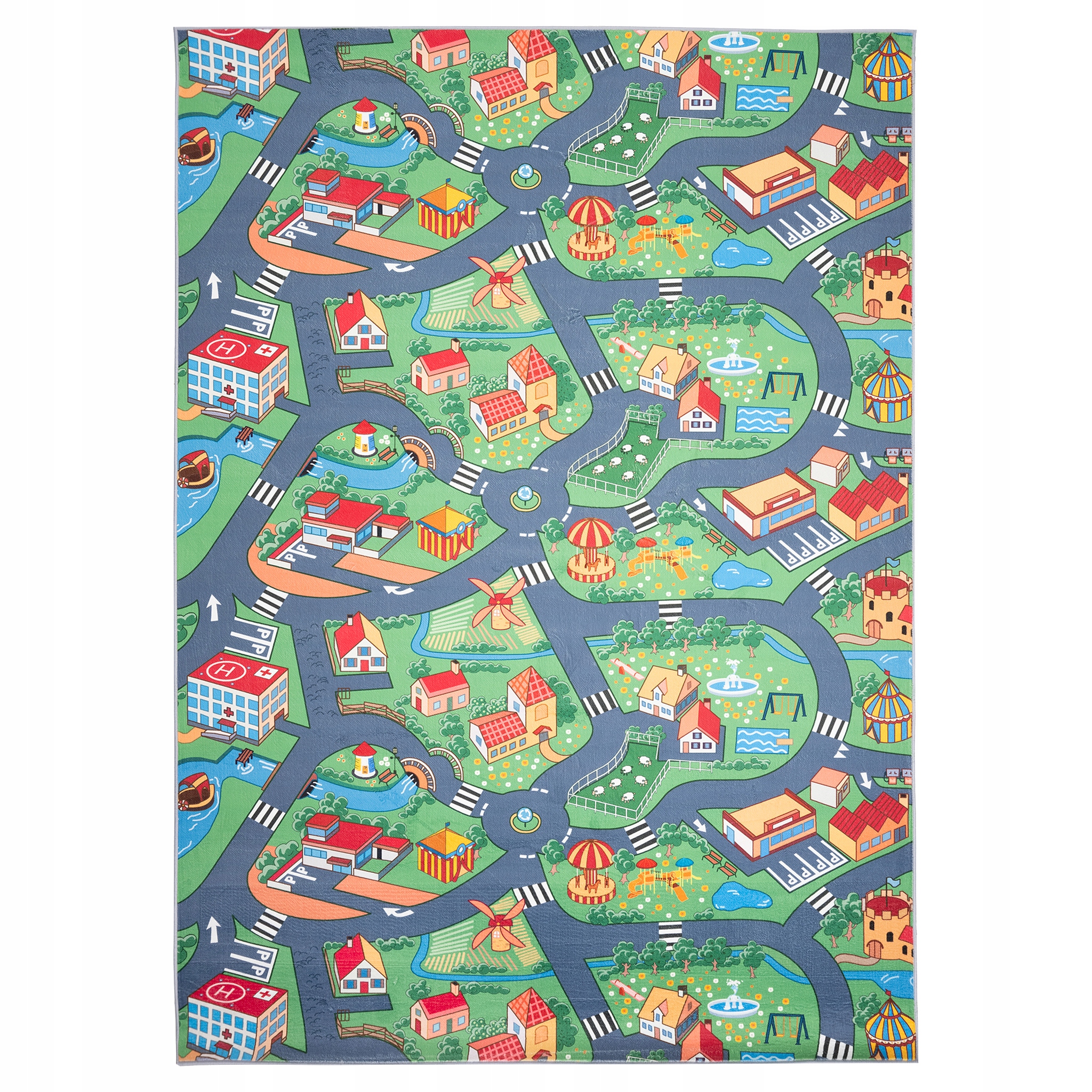 Dywan Flannel 140x200 Dziecięcy Do Zabawy Antypoślizgowy Drukowany v3