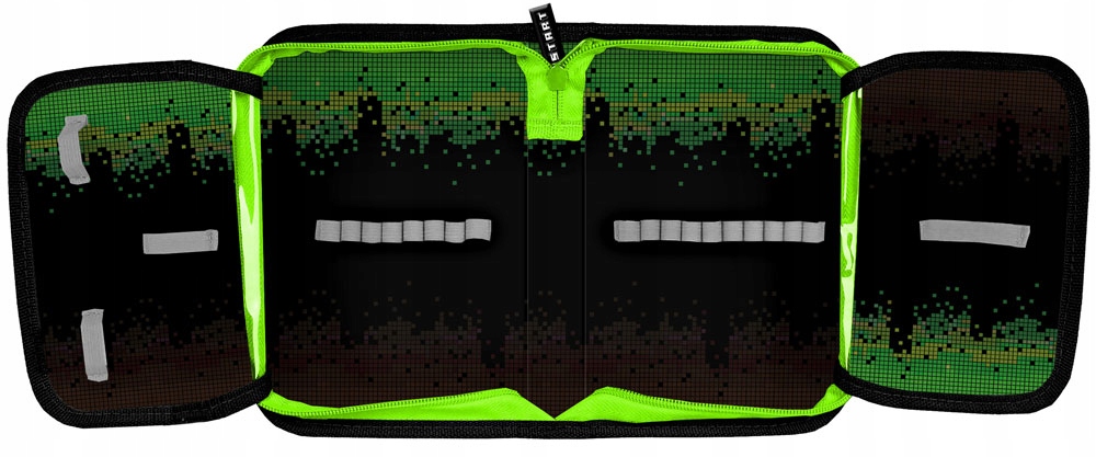 PIÓRNIK SZKOLNY ROZKŁADANY DWUKLAPKOWY PIKSELE GRA Typ rozkładany pojedynczy