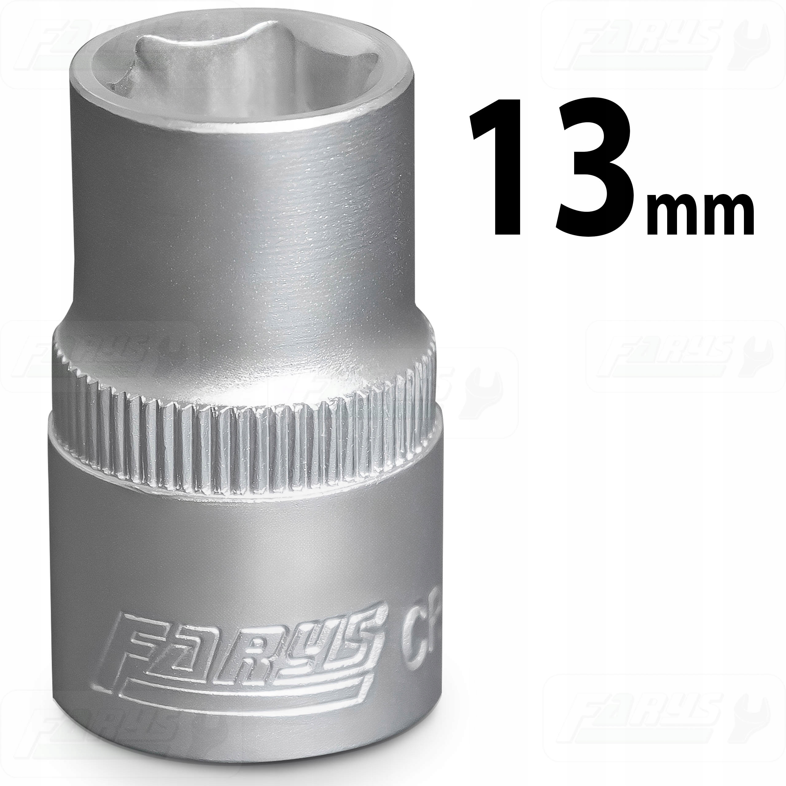 Nasadka 13mm 1/2" Sześciokątna Krótka 6-kątna CrV Mocna Farys FR1206