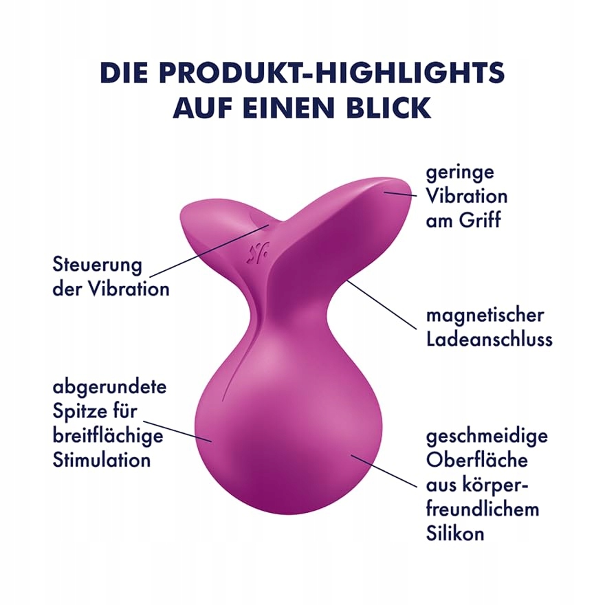 SATISFYER Viva La Vulva 3 Wibrator Dla Kobiet Silikon Medyczny Wodoodporny — miniatura 3