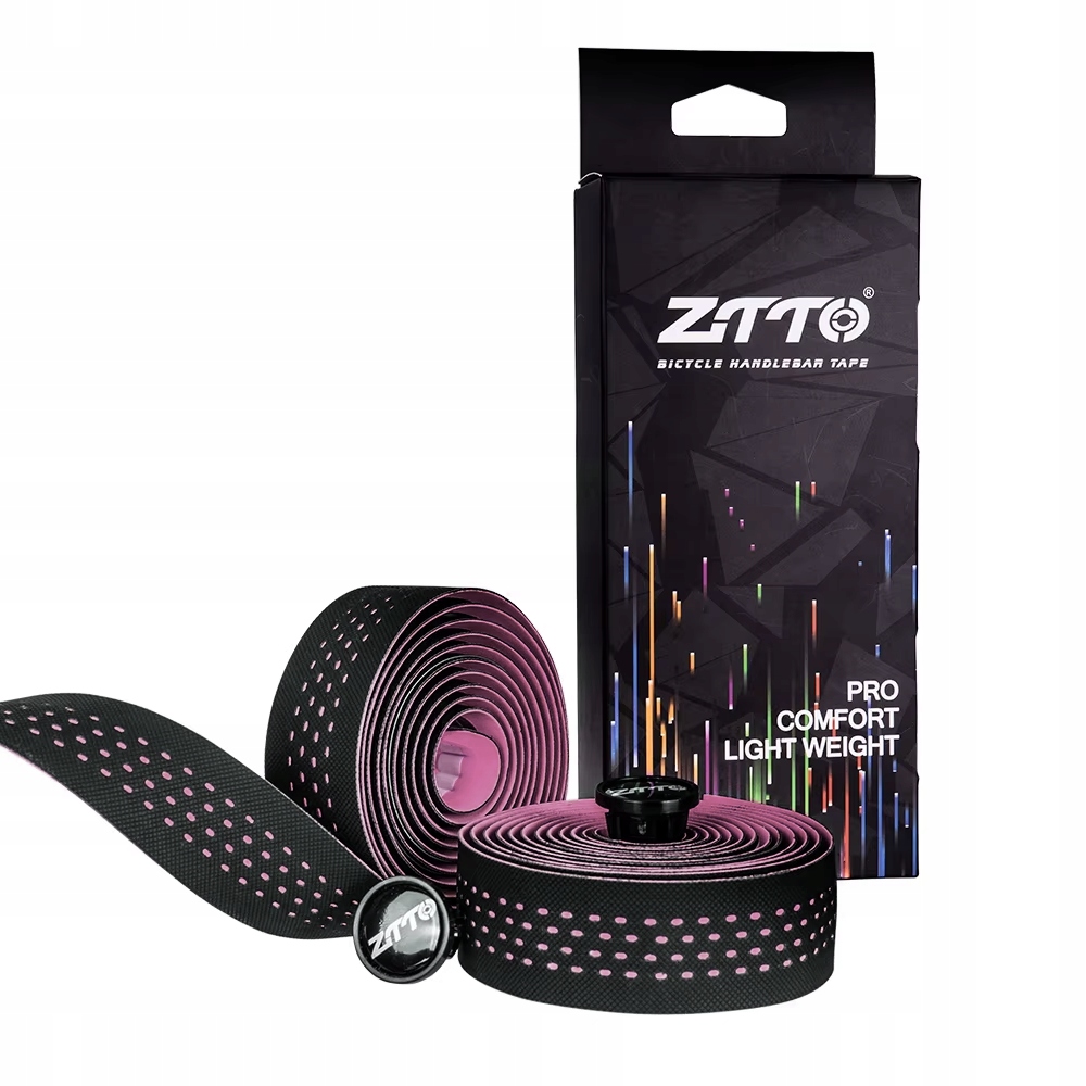 Owijka Rowerowa Ztto Grip, chwyty na kierownice Eva Pu korki Klej Różowa