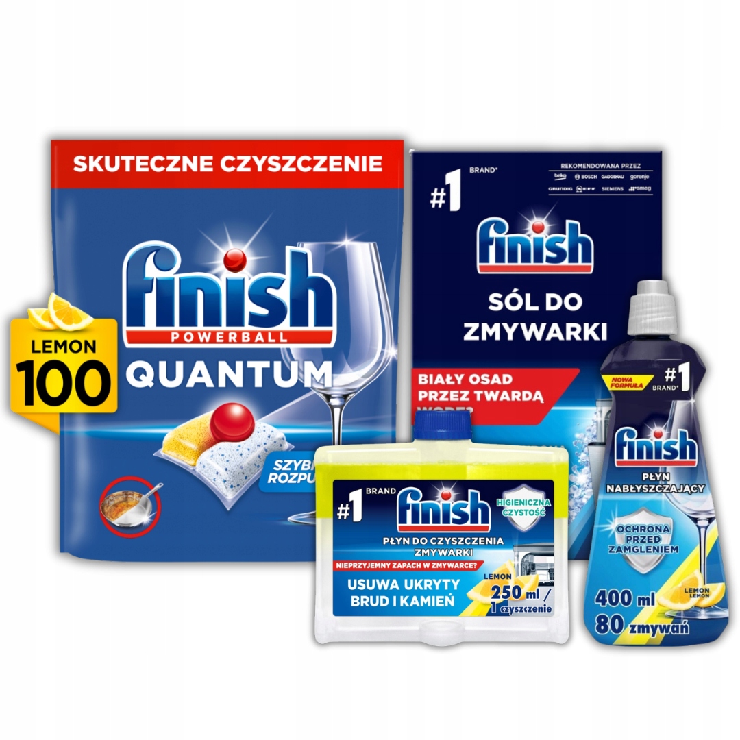 Finish Quantum Kapsle do myčky nádobí Citrón 100 ks Sada ks