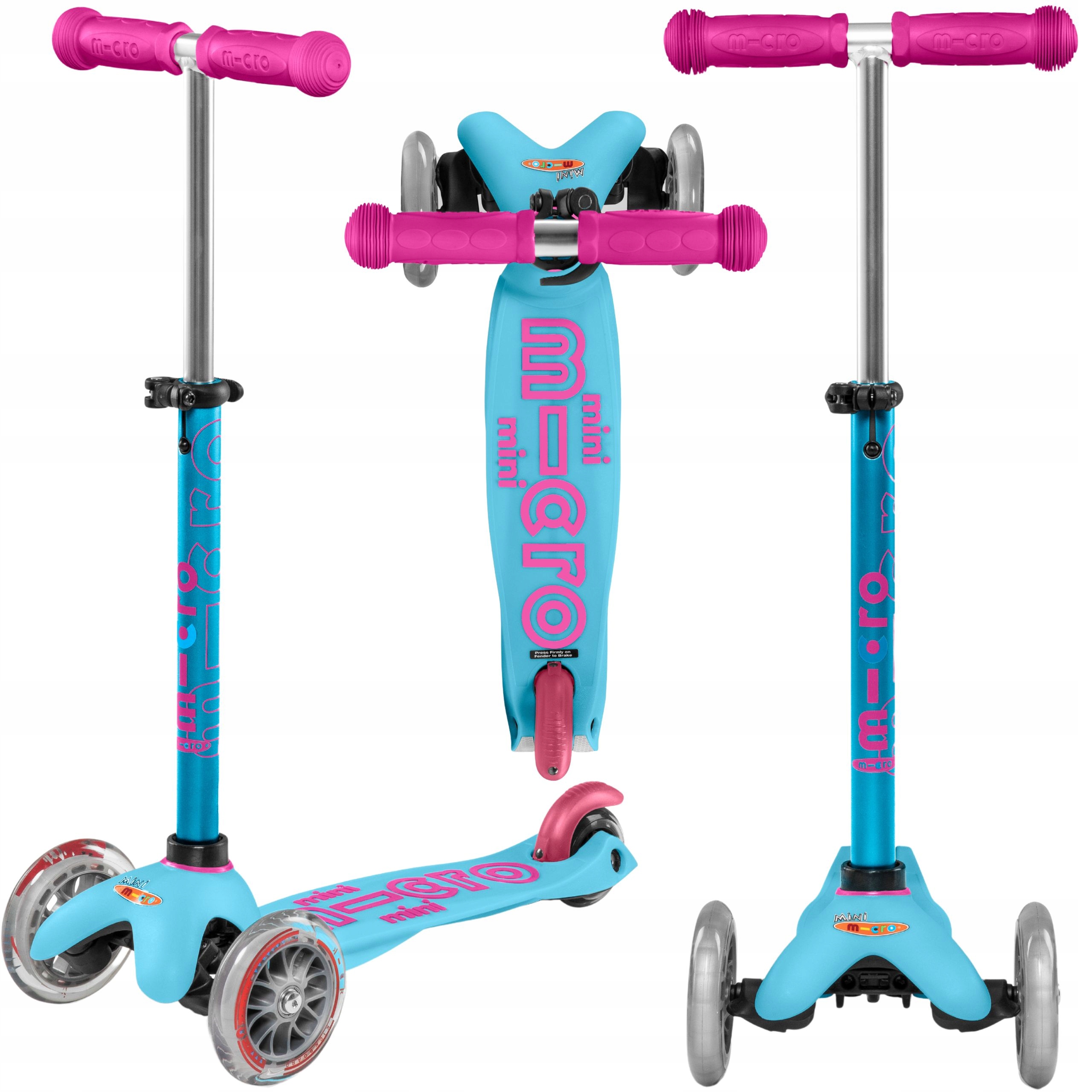 Hulajnoga Trójkołowa dla Dzieci Micro Mini Deluxe Regulowana Turkusowa