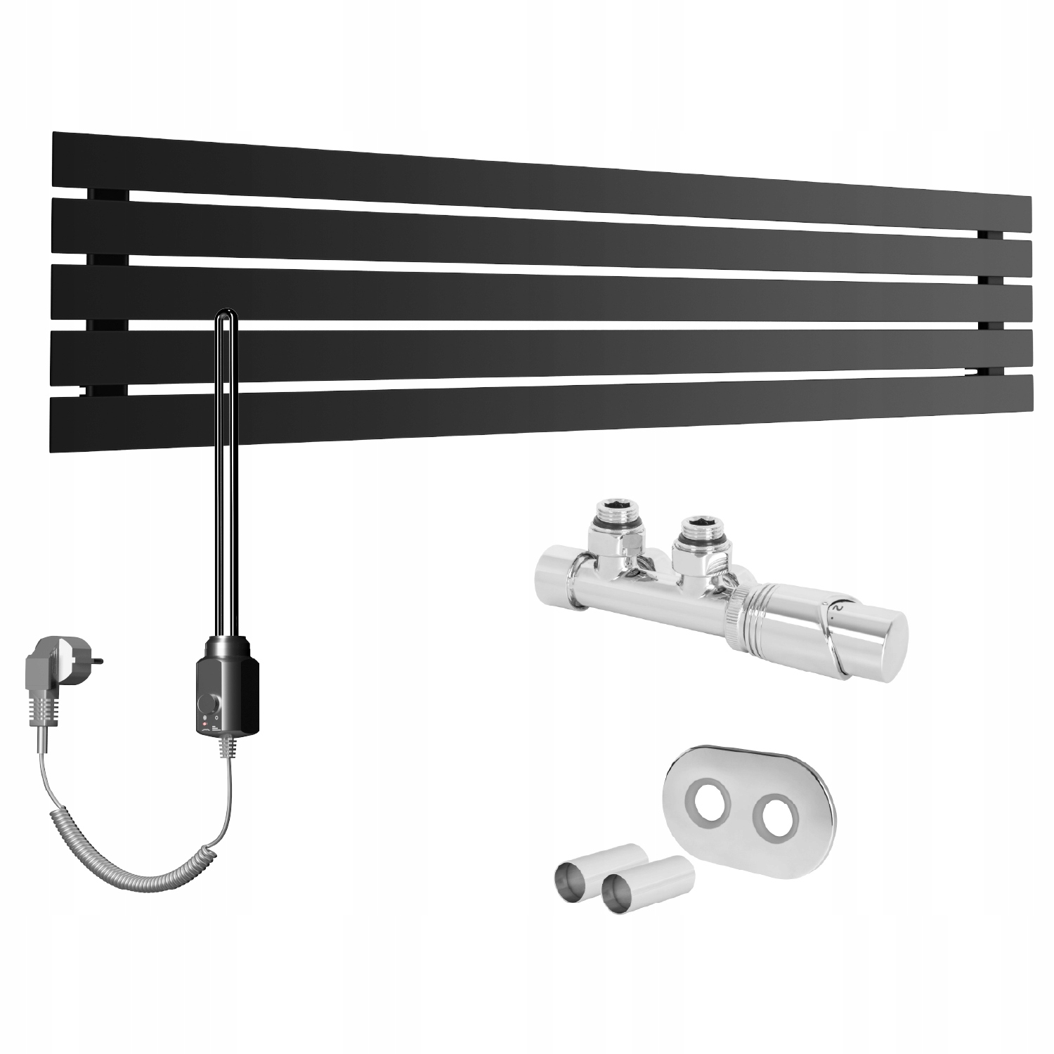 Set Vodovodní a elektrický horizontální ohřívač Bello 38x100 Černá Struktura