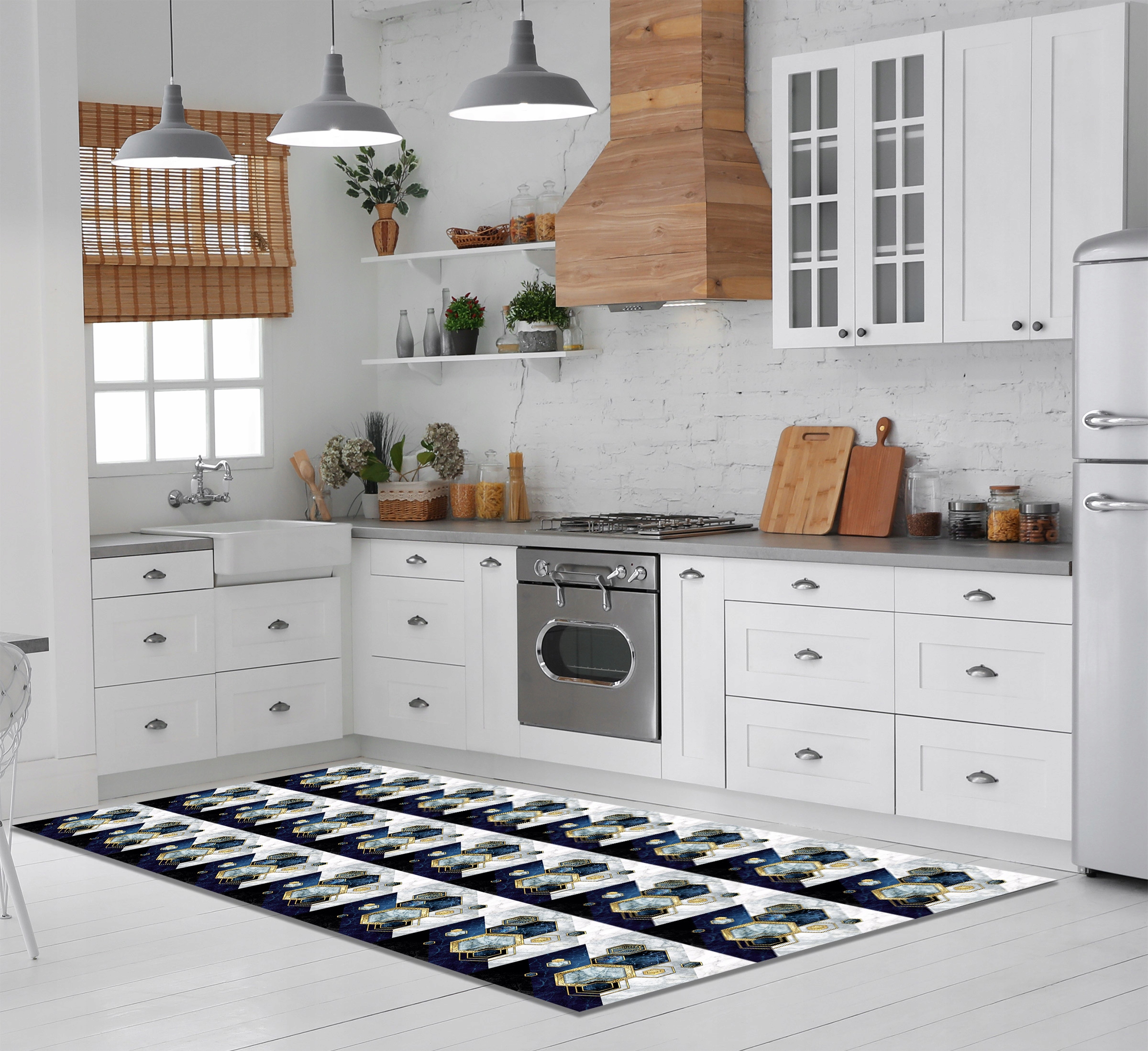 Samoprzylepne kafelki PCV 15 Heksagony abstrakcja Producent inny