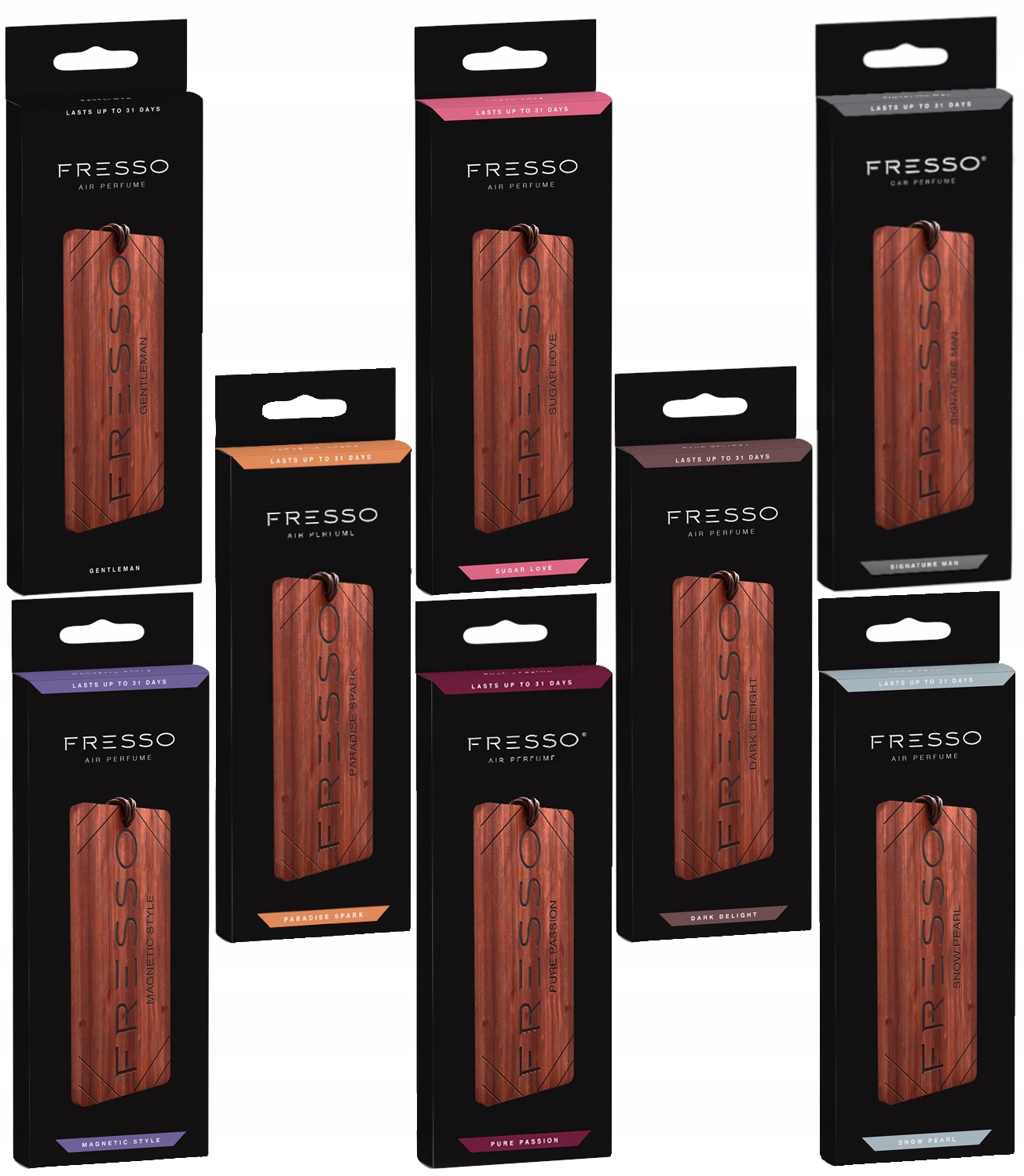 FRESSO ZESTAW 8 ZAWIESZEK ZAPACHOWYCH DO AUTA